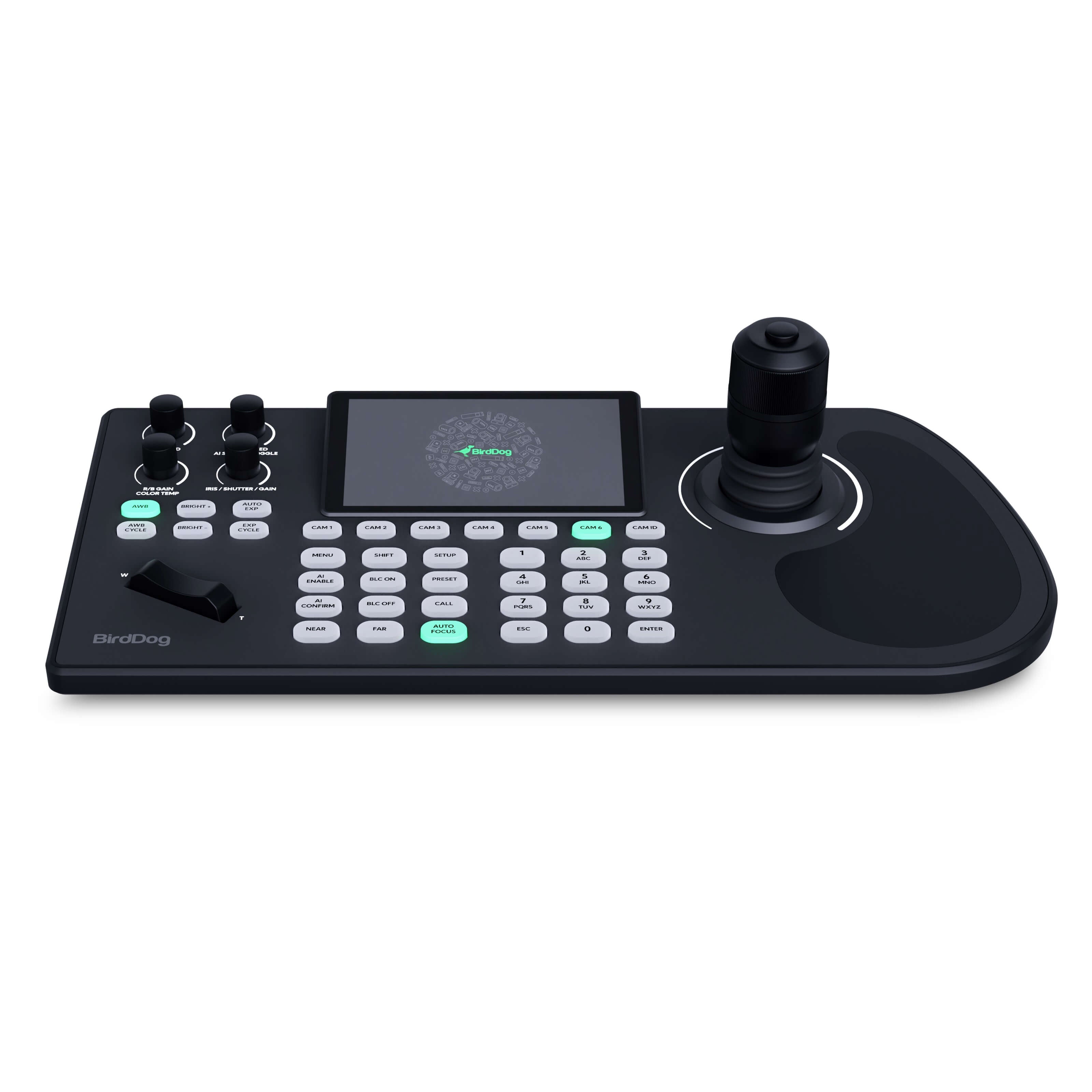 BirdDog KBD - PTZ Camera Joystick Controller with Integrated Screen, front
