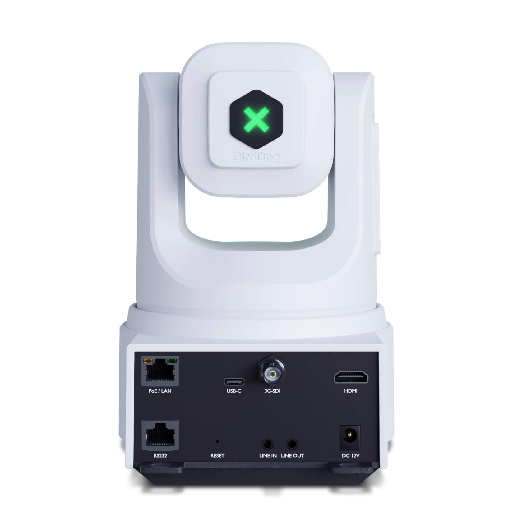 BirdDog X4E Ultra (white) - 4K60 PTZ Camera with 20x Optical Zoom, rear