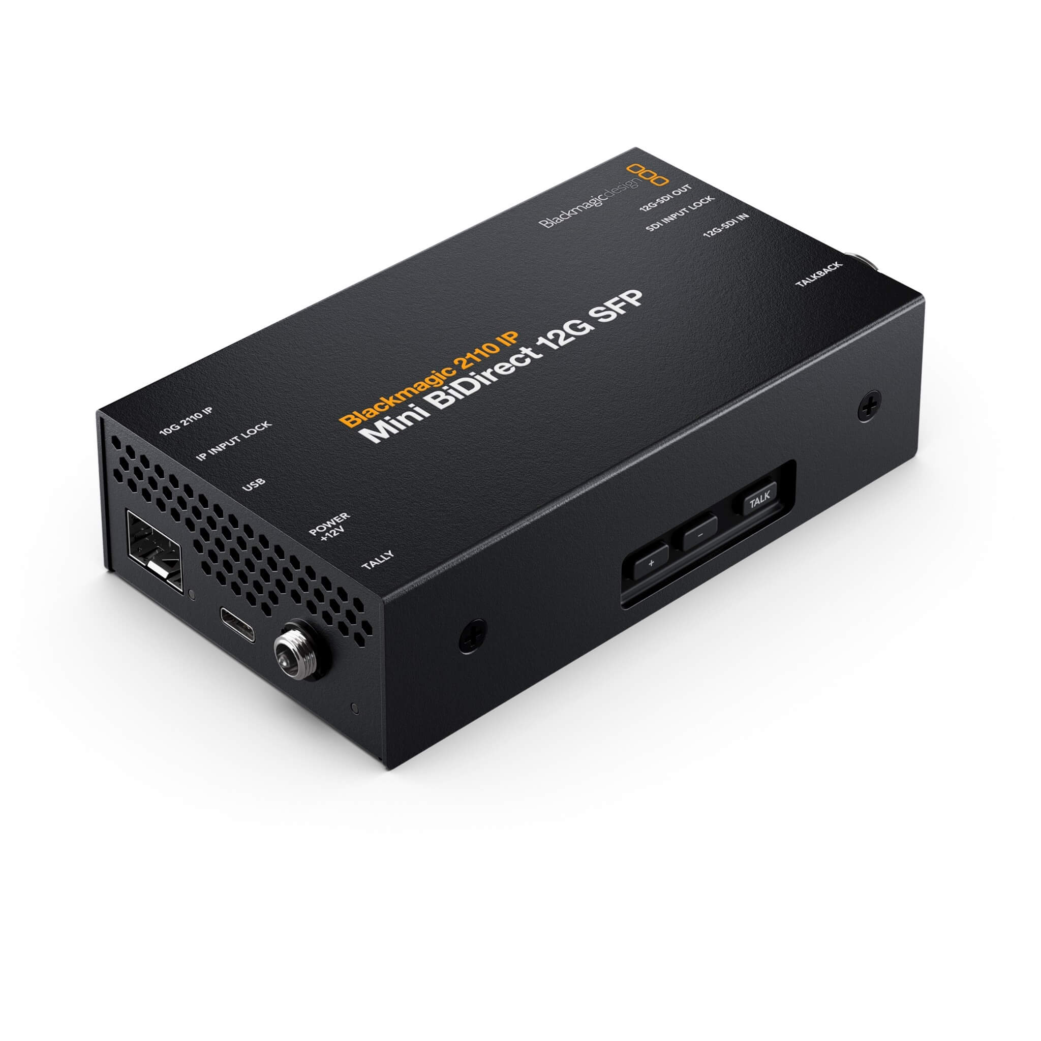 Blackmagic Design 2110 IP Mini BiDirect 12G SFP, left angle