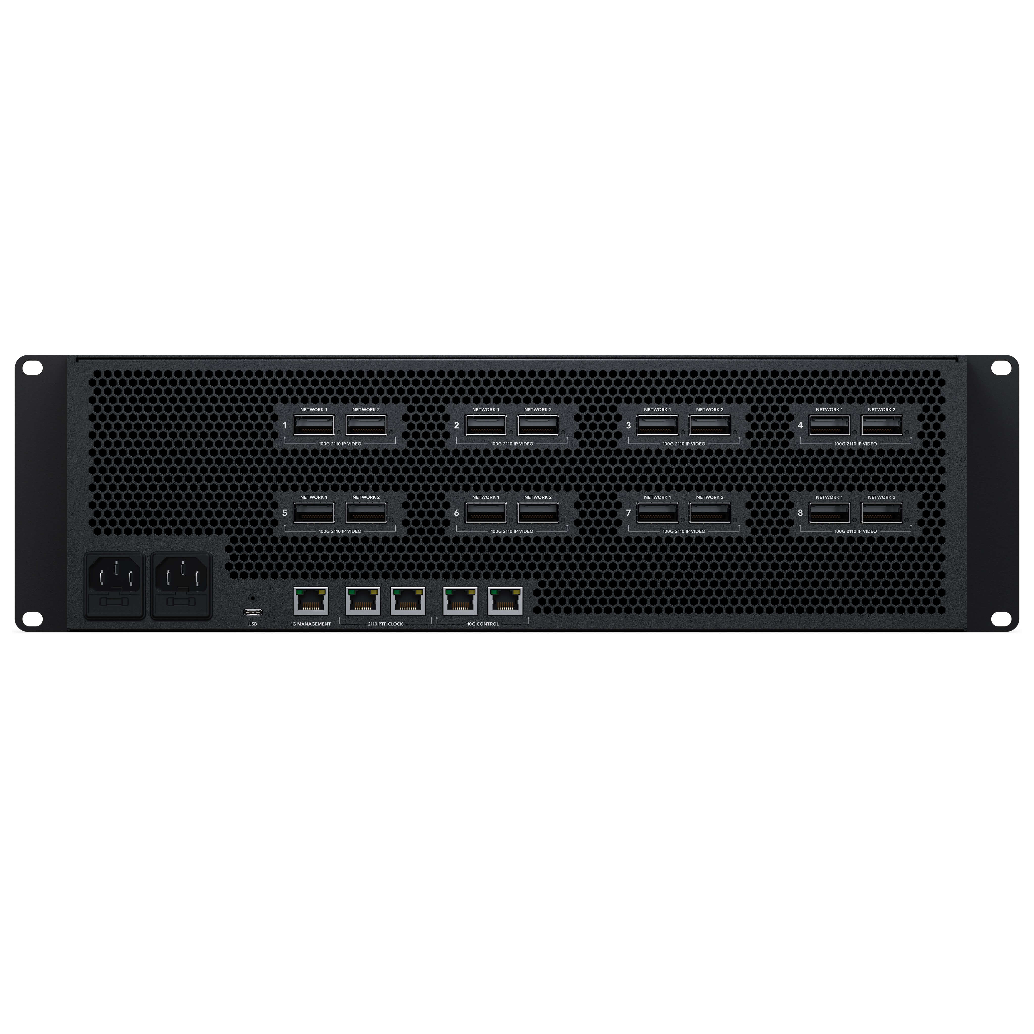 Blackmagic Design ATEM 4 M/E Constellation IP Plus - Video Switcher, rear