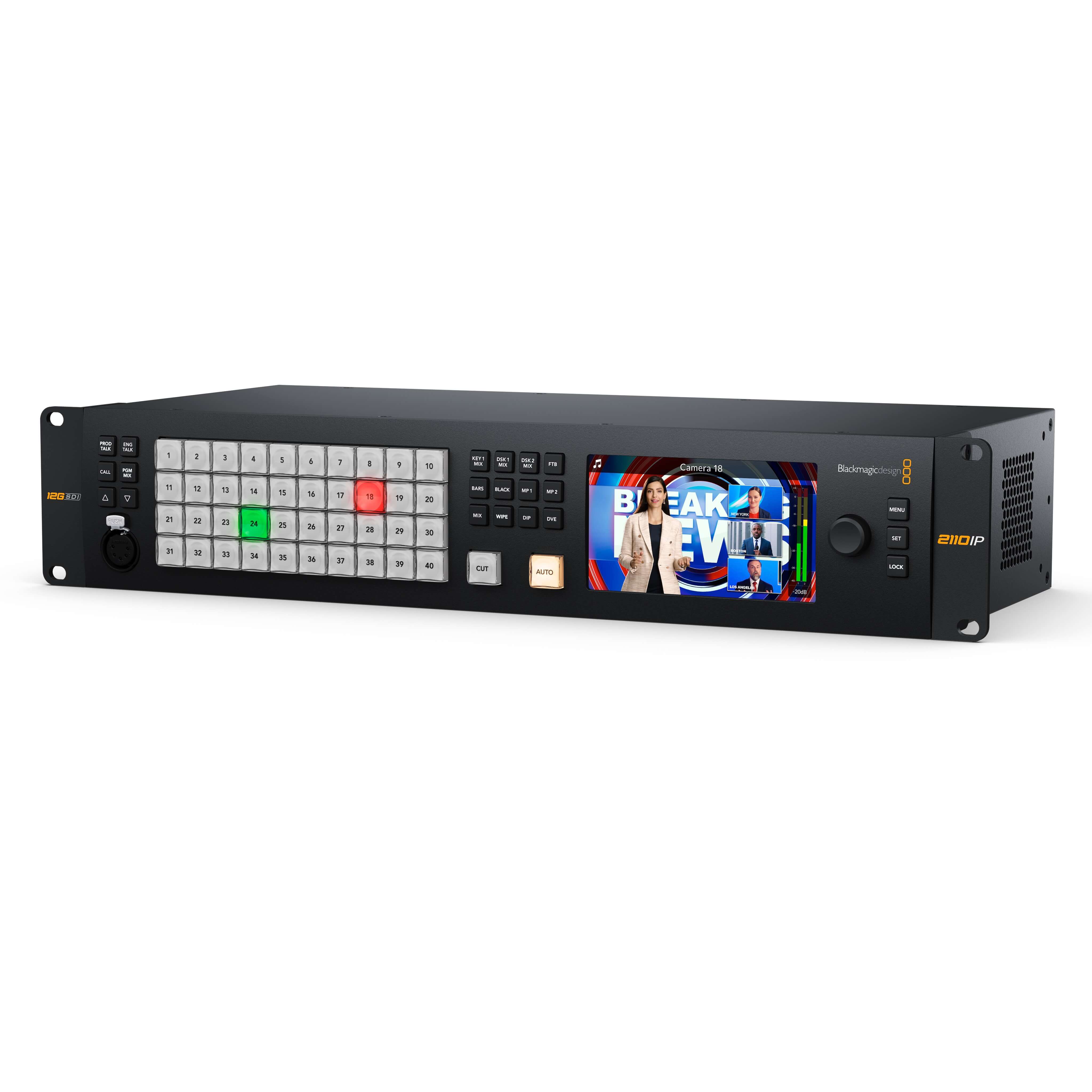 Blackmagic Design ATEM Monitoring Rack Panel 40 - Video Converter, angled