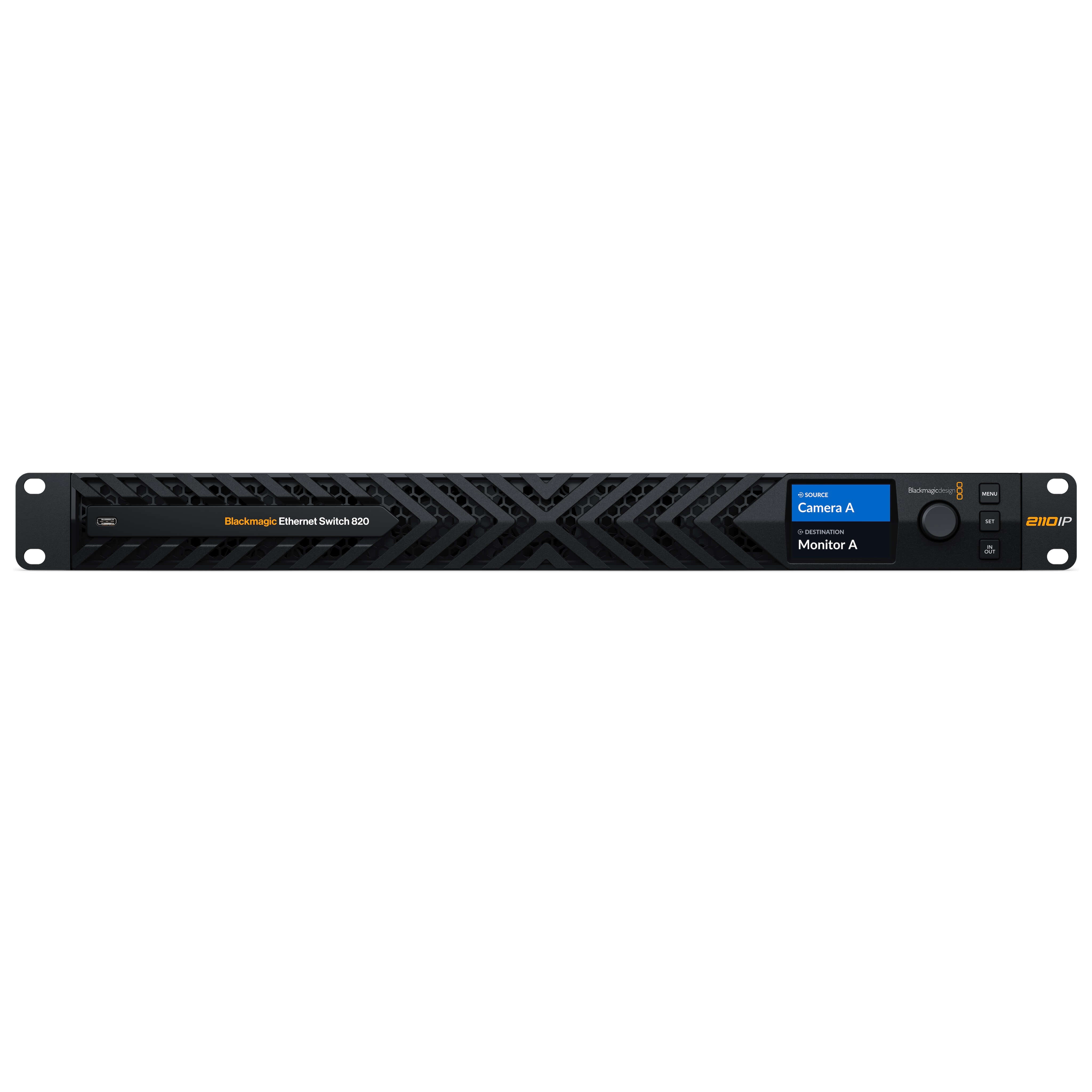 Blackmagic Design Ethernet Switch 820 - for SMPTE-2110 IP Video in advanced broadcast systems, front