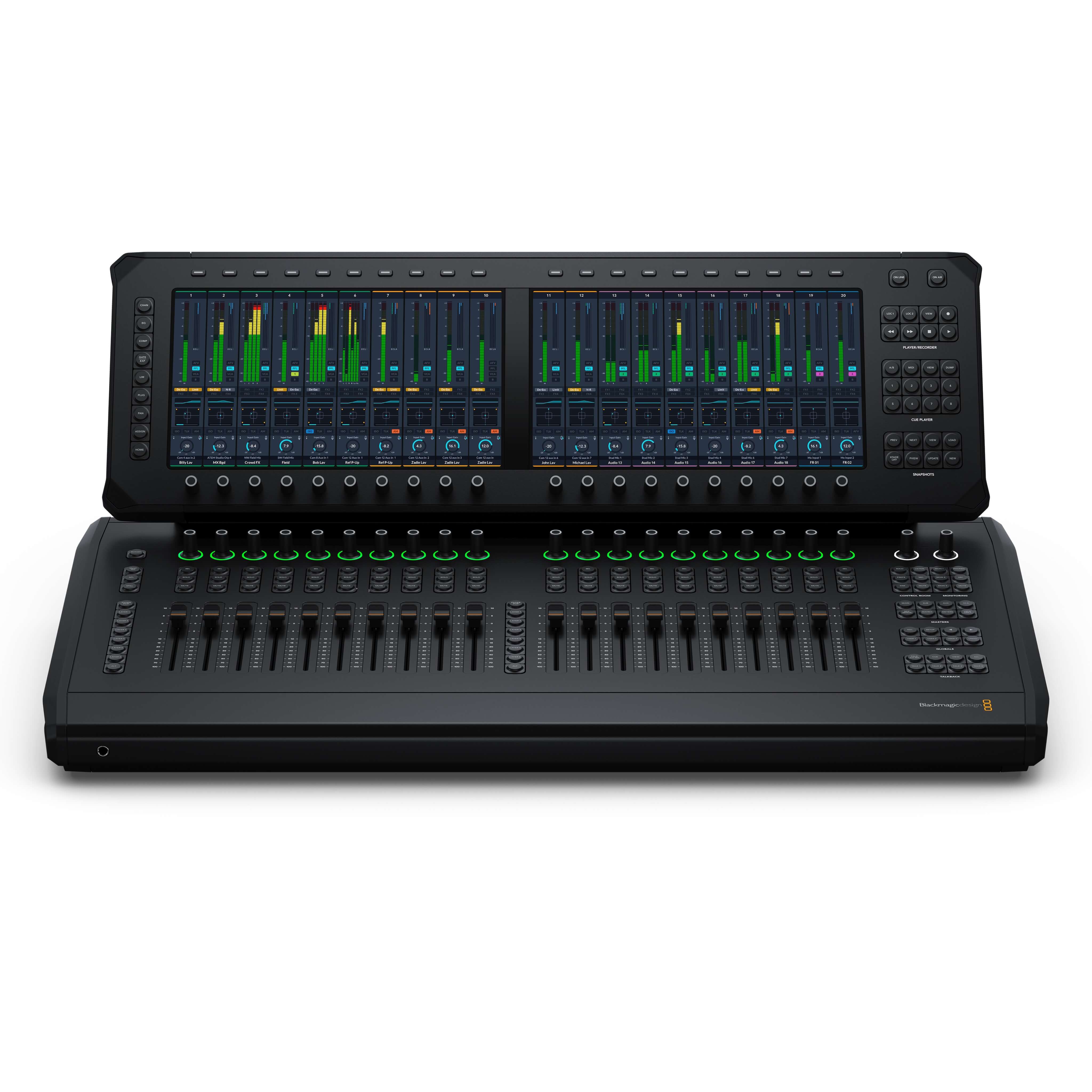 Blackmagic Design Fairlight Live Audio Panel 20 - Software Based Broadcast Mixer for High End Live Audio, front