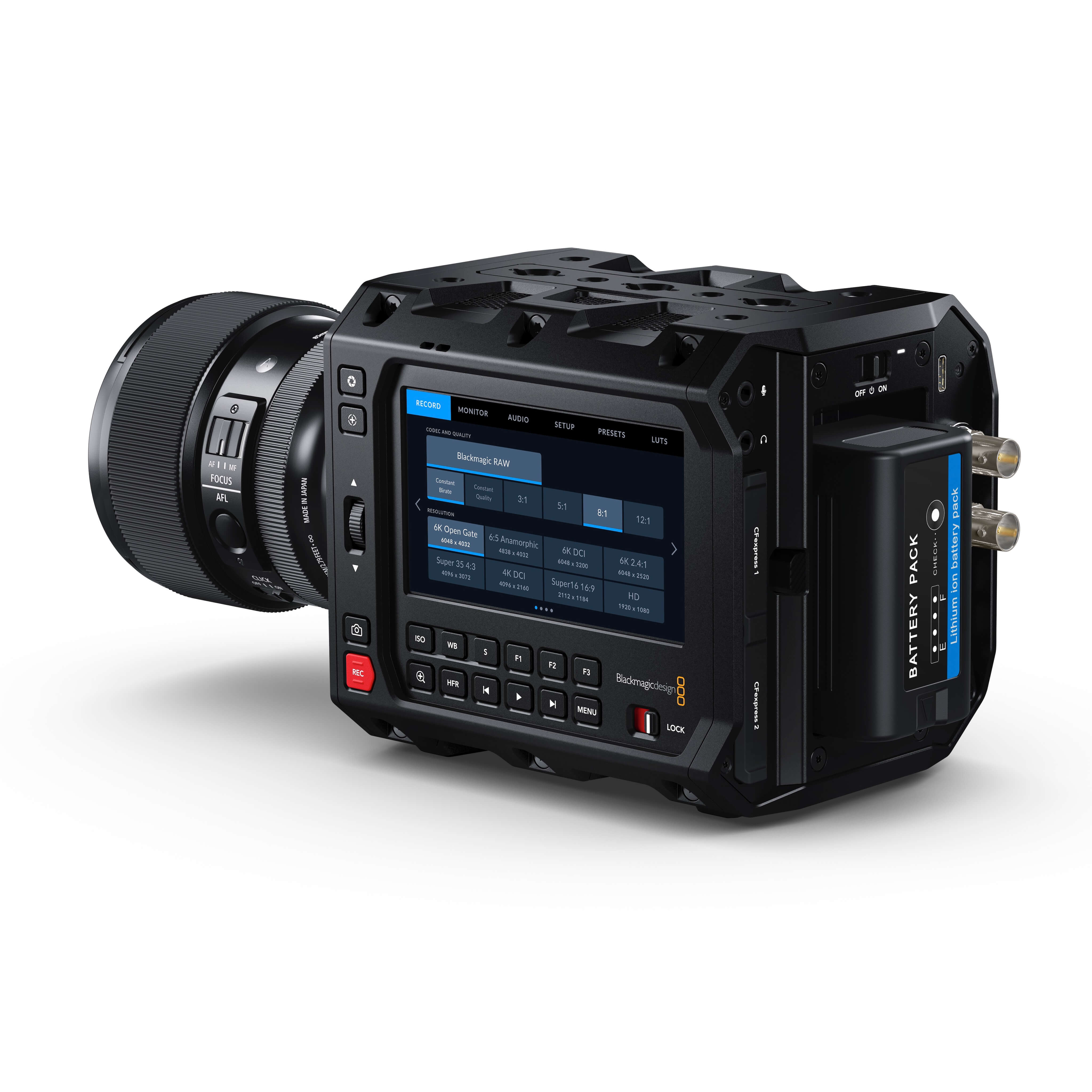 Blackmagic Design PYXIS 6K - Full Frame HDR Digital Film Camera, rear angle