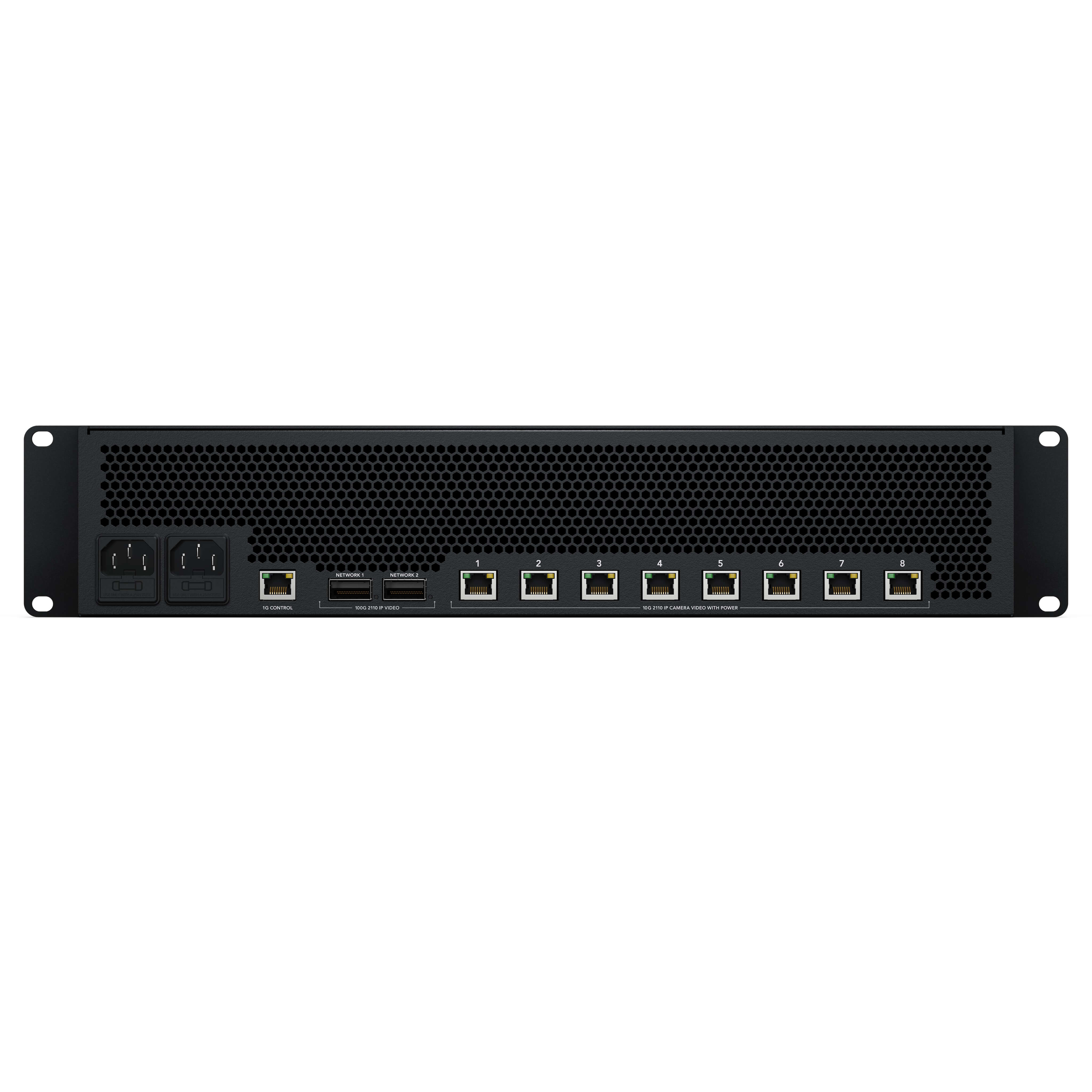 Blackmagic Design StudioBridge 10G PWR - 8-ch 10G Ethernet Bridge, rear