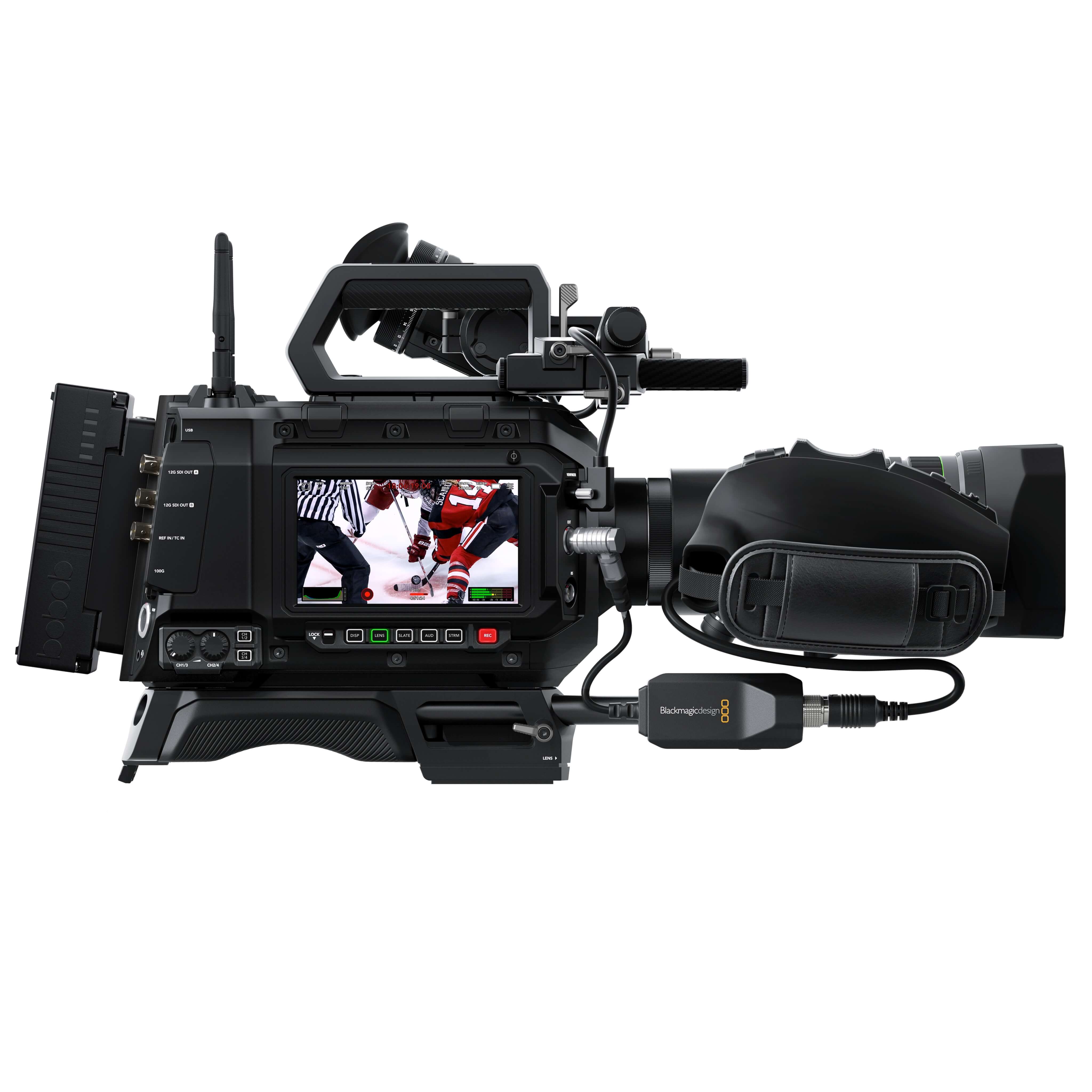 Blackmagic Design URSA Cine 12K LF 100G - Digital Film Camera with Optional Equipment Shown, left
