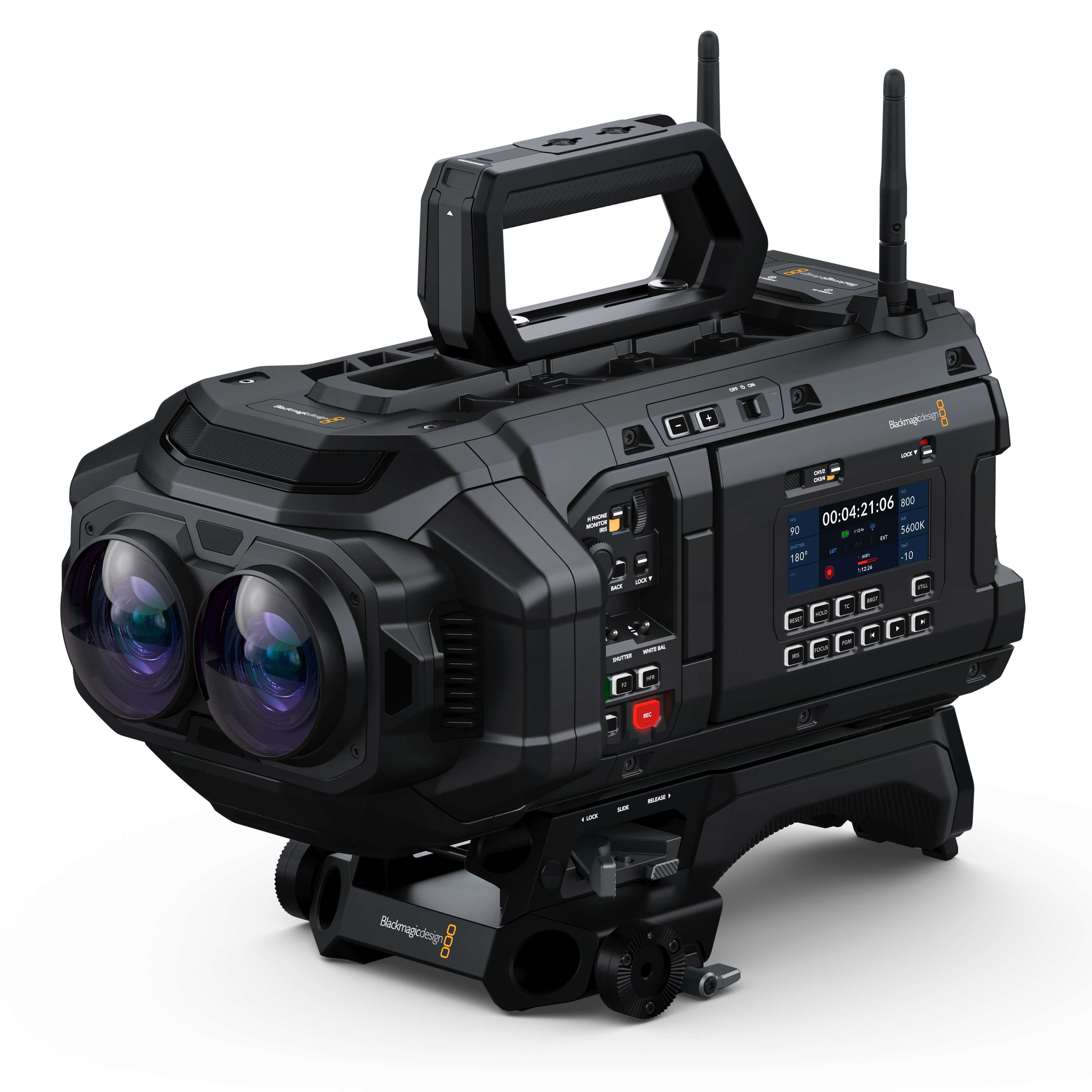 Blackmagic Design URSA Cine Immersive 100G - Dual 8K Sensor Camera, angled