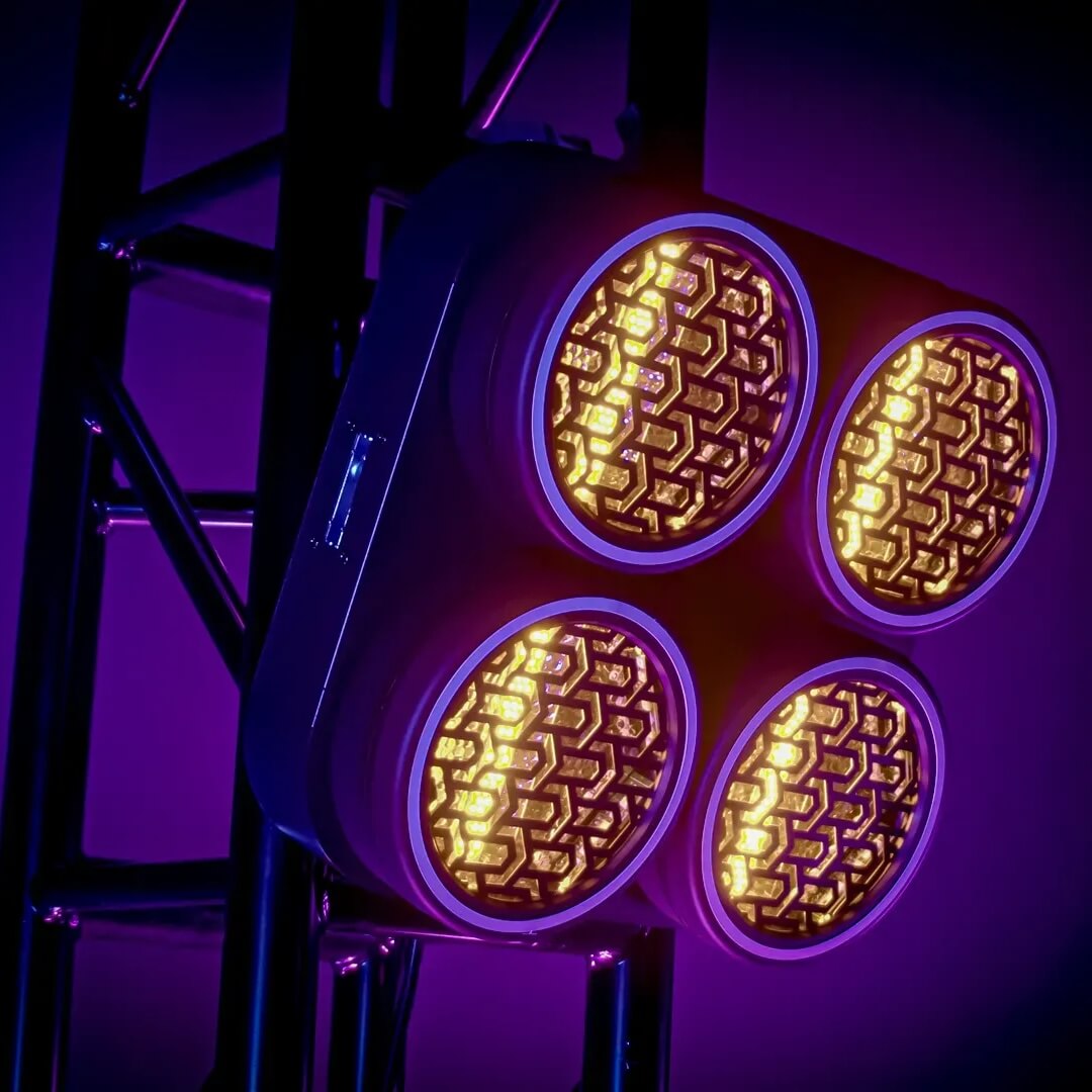 Blizzard Lighting Lux Quadra X4 - Quad WW Blinder with RGB Effects, Warm White