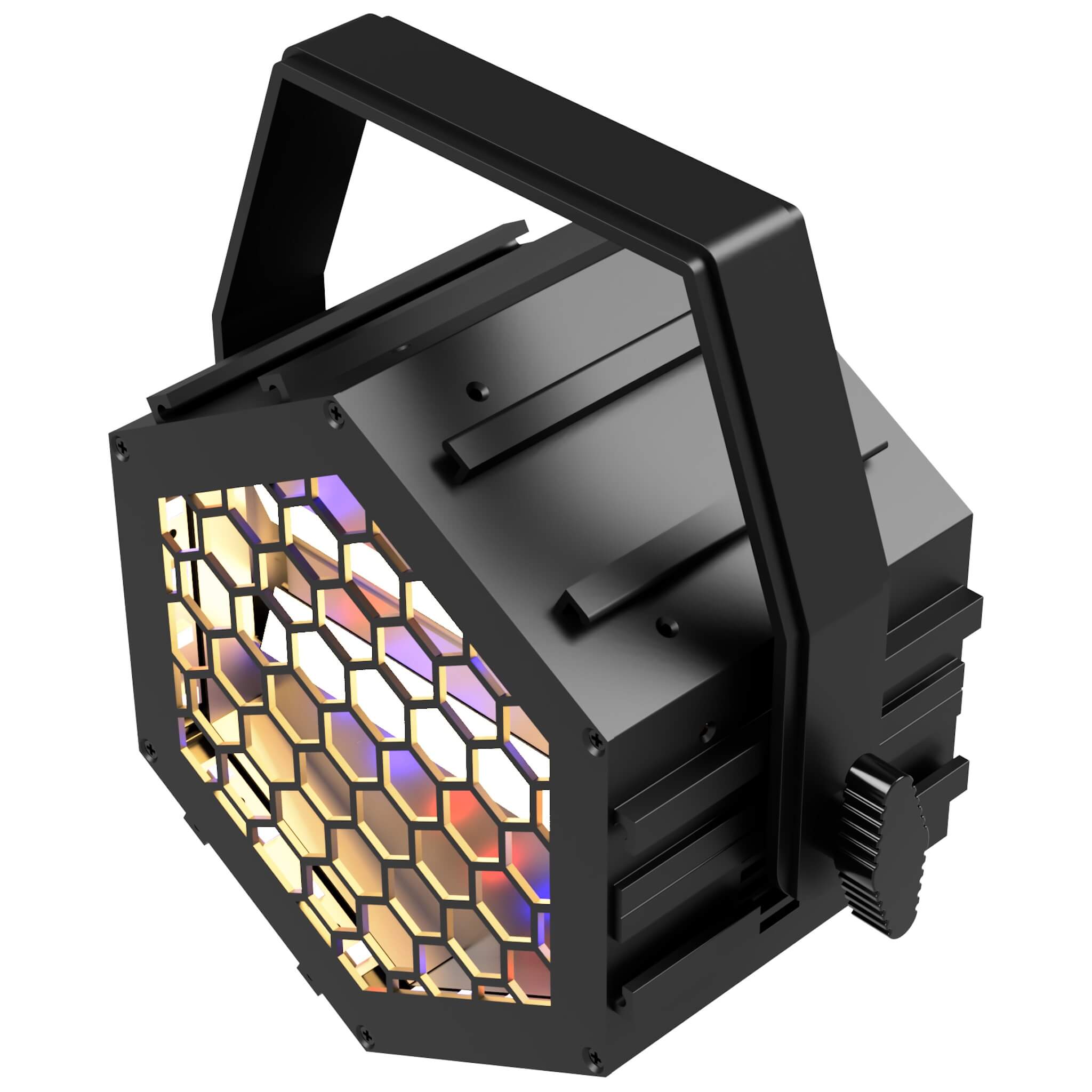 Blizzard Lighting Nexys Flux - Interlocking WW LED Blinder RGB Effects, angle