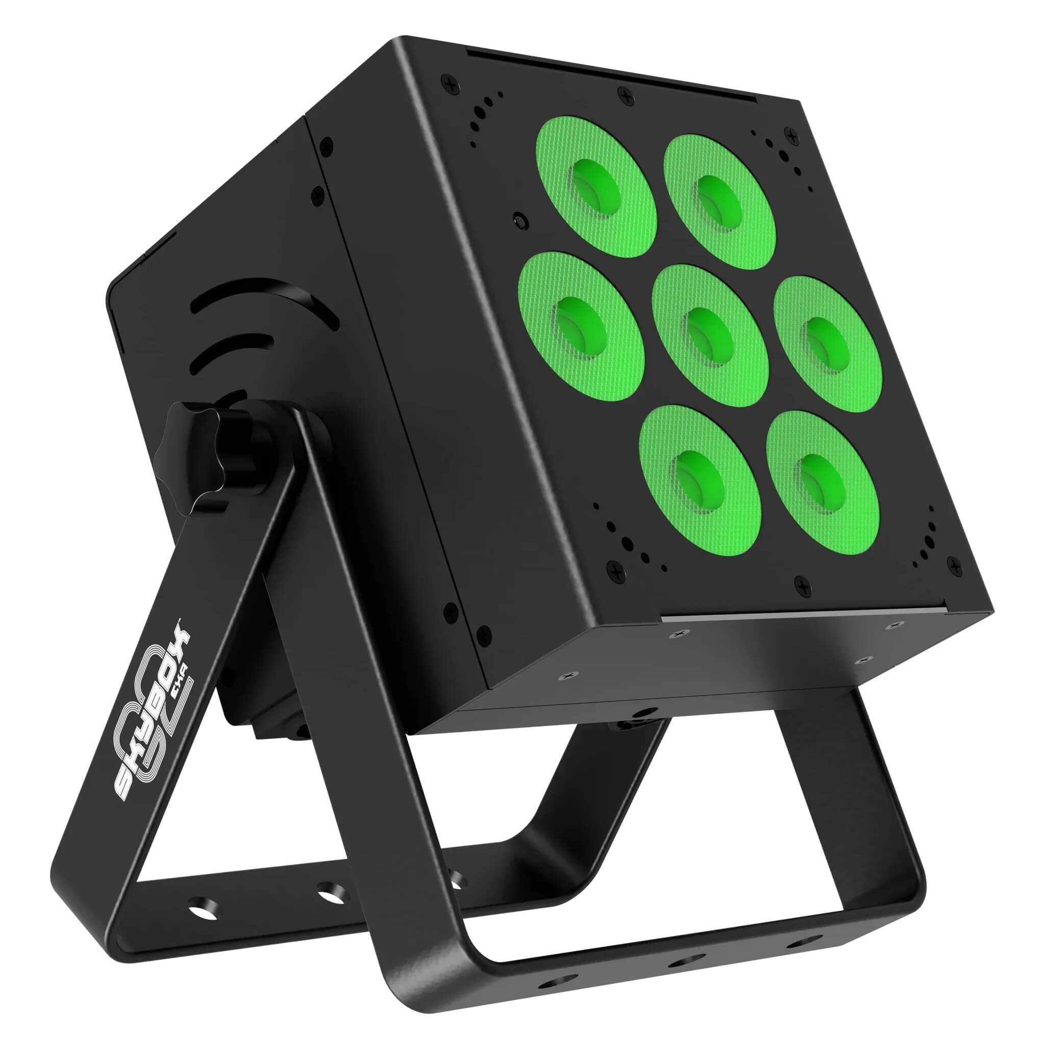 Blizzard Lighting SkyBox G2 EXA - 7x 15W LED Par with Li-Ion Battery, green