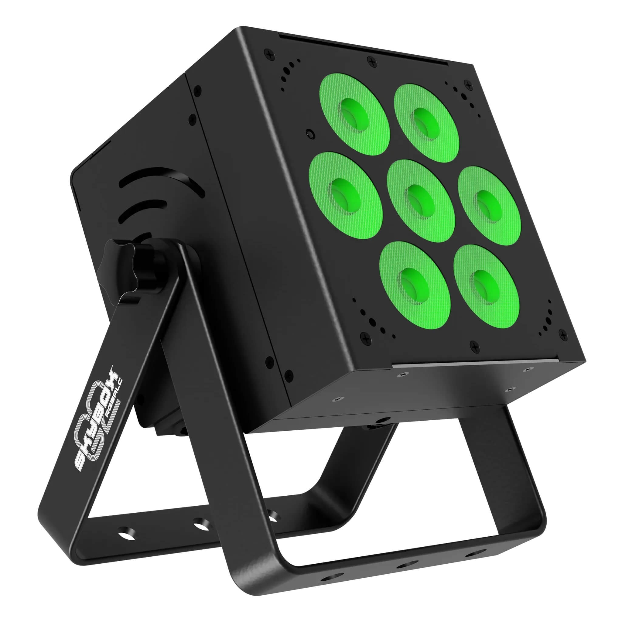 Blizzard Lighting SkyBox G2 RGBALC - 7x 15W LED Par with Li-Ion Battery, green