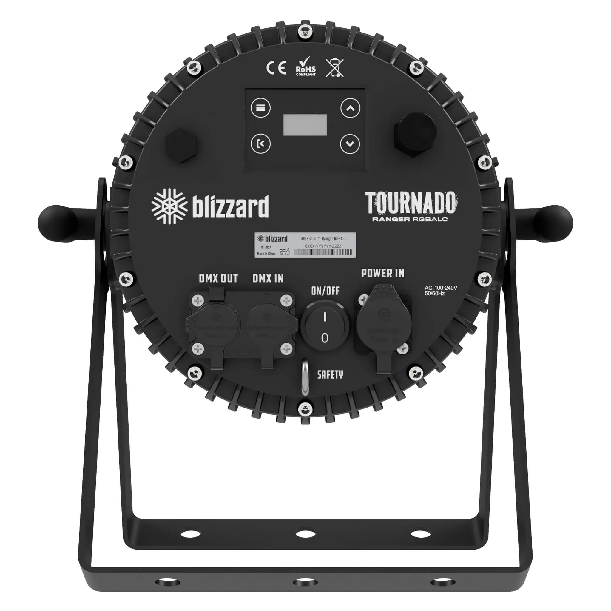 Blizzard Lighting TOURnado Ranger RGBALC - Battery LED Wash Par, back