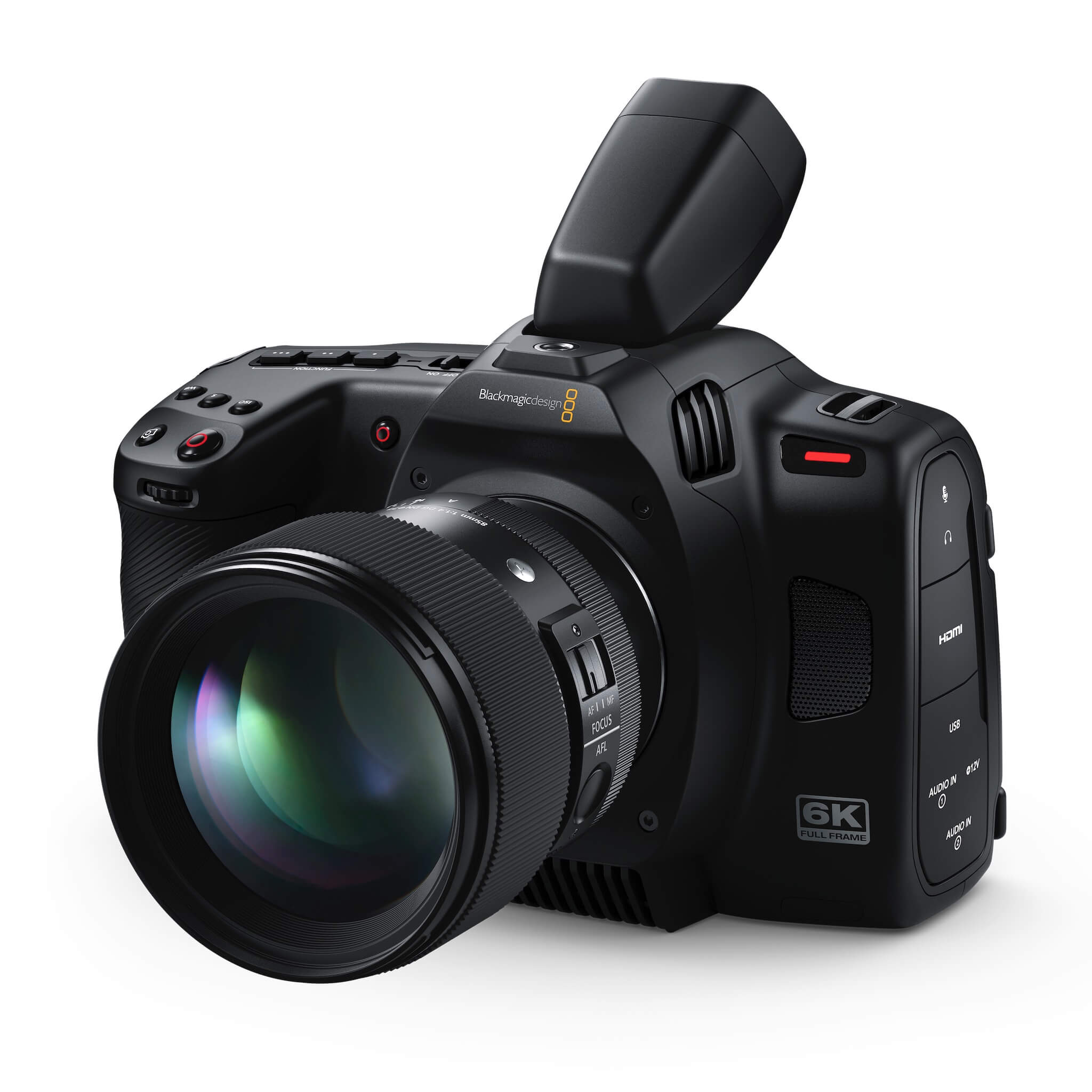 Blackmagic Design Cinema Camera 6K, front – optional equipment shown