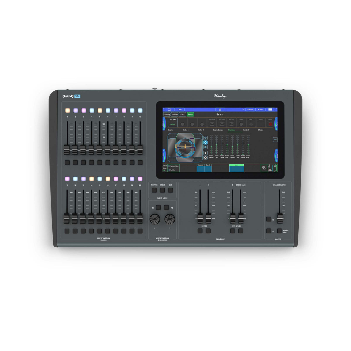 ChamSys QuickQ 10+ Lighting Control Console, top