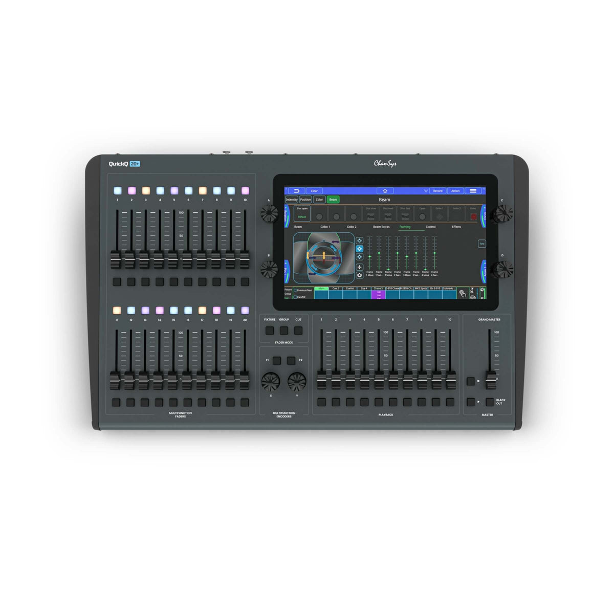 ChamSys QuickQ 20+ Lighting Control Console, top