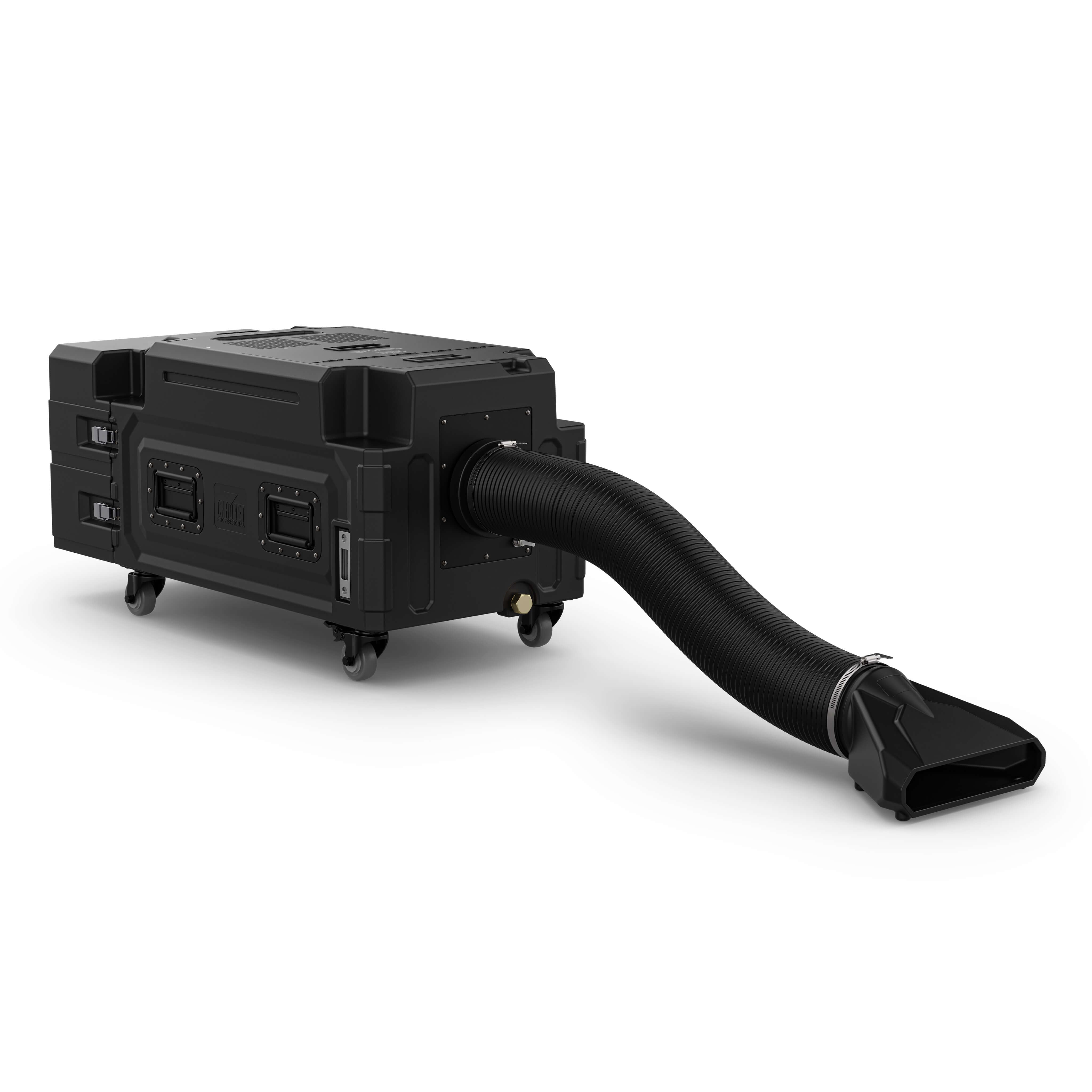 Chauvet Professional Cloud 9X IP - Compact Low-Lying Fog Machine, right angled view with hose