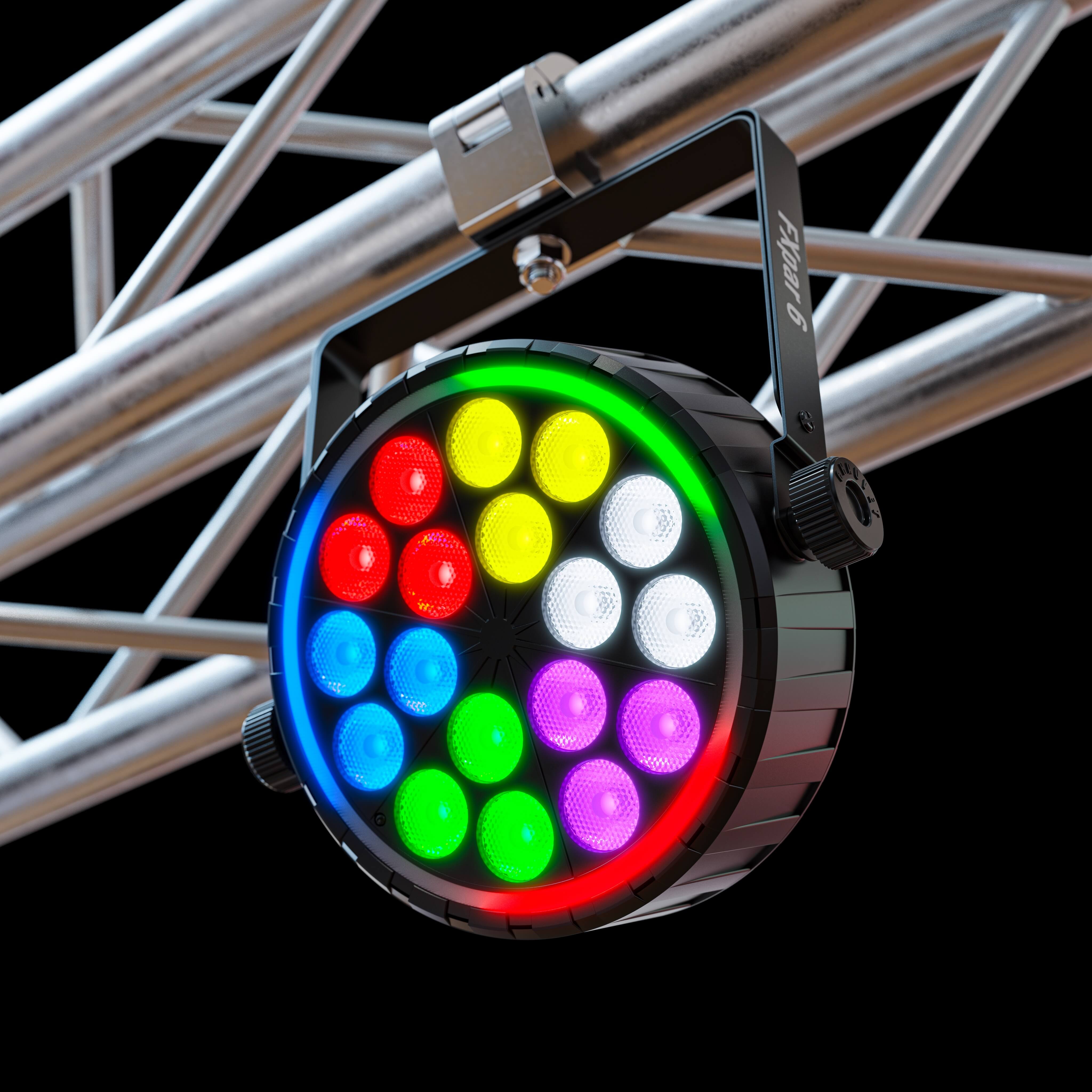 Chauvet DJ FXPar 6 - RGBW LED Effects Par With RGB Outer Ring, Truss mounted