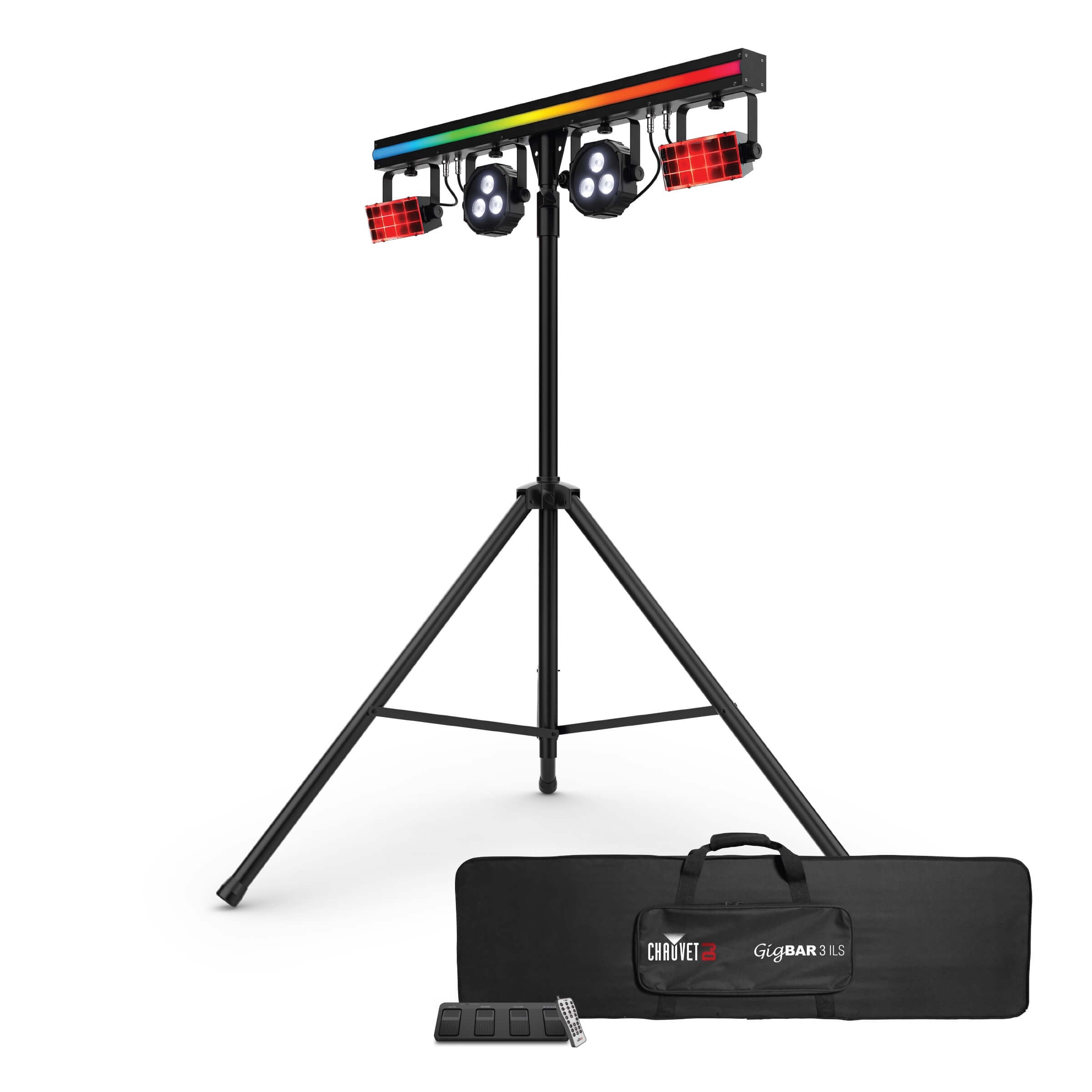 Chauvet DJ GigBAR 3 ILS - 3-in-1 LED Derbies, Pars and Light Strip, included accessories