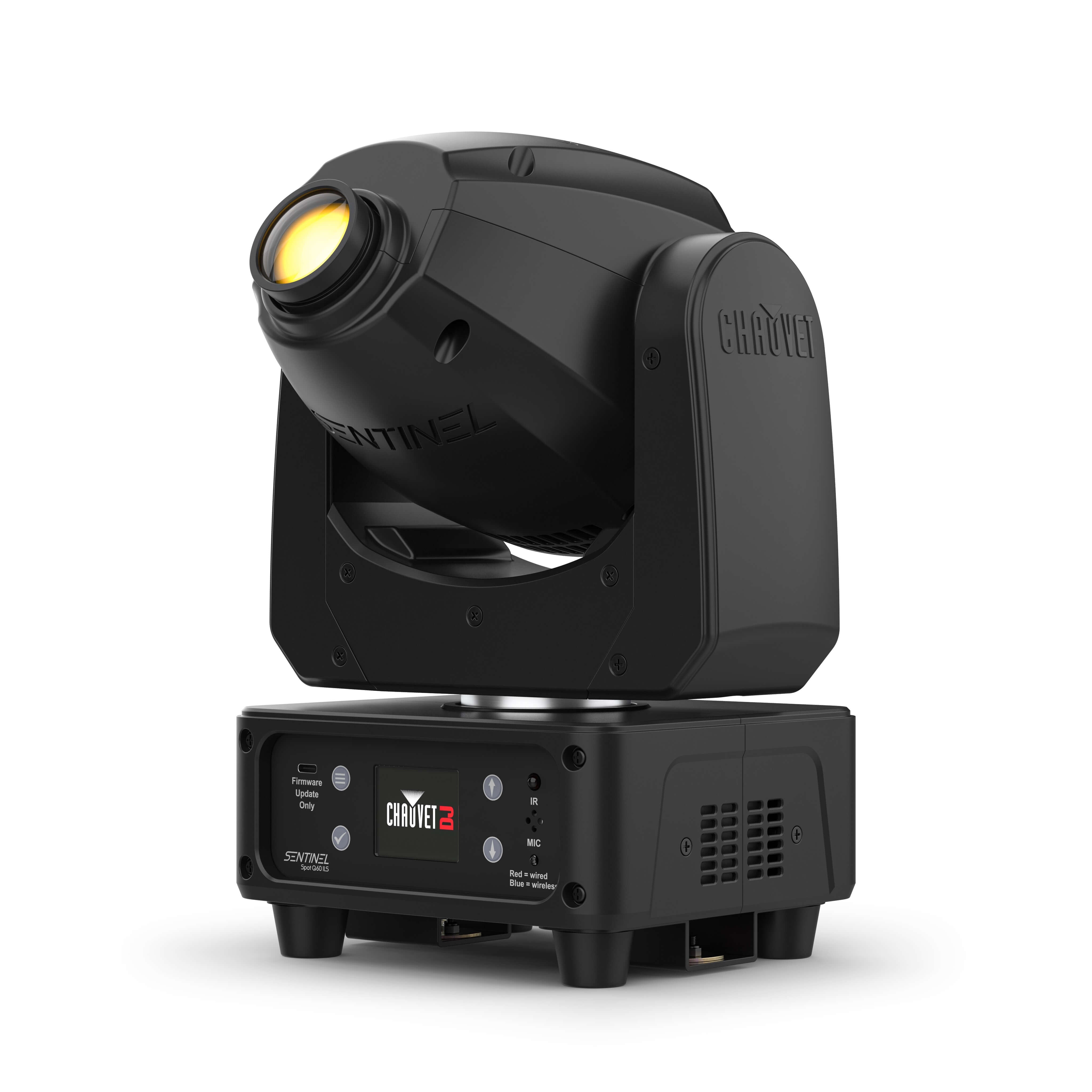 Chauvet DJ Sentinel Spot Q60 ILS - 60W RGBW LED Moving Head Fixture, angled left