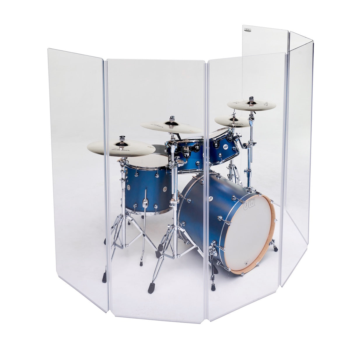 ClearSonic A2466x6 Drum Shield - 6 panel Sound Isolation System, angle