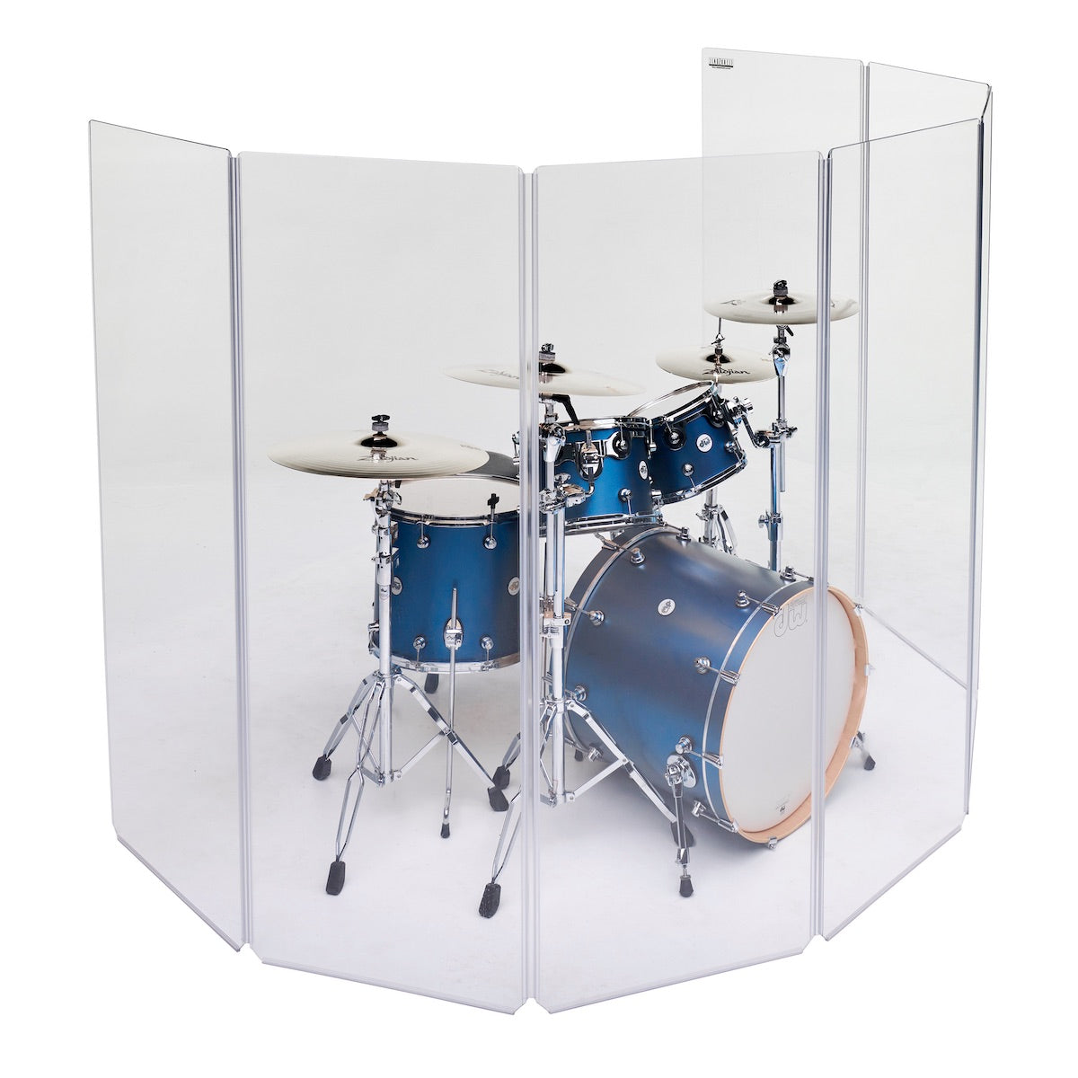 ClearSonic A2466x7 Drum Shield - 7 panel Sound Isolation System, angle