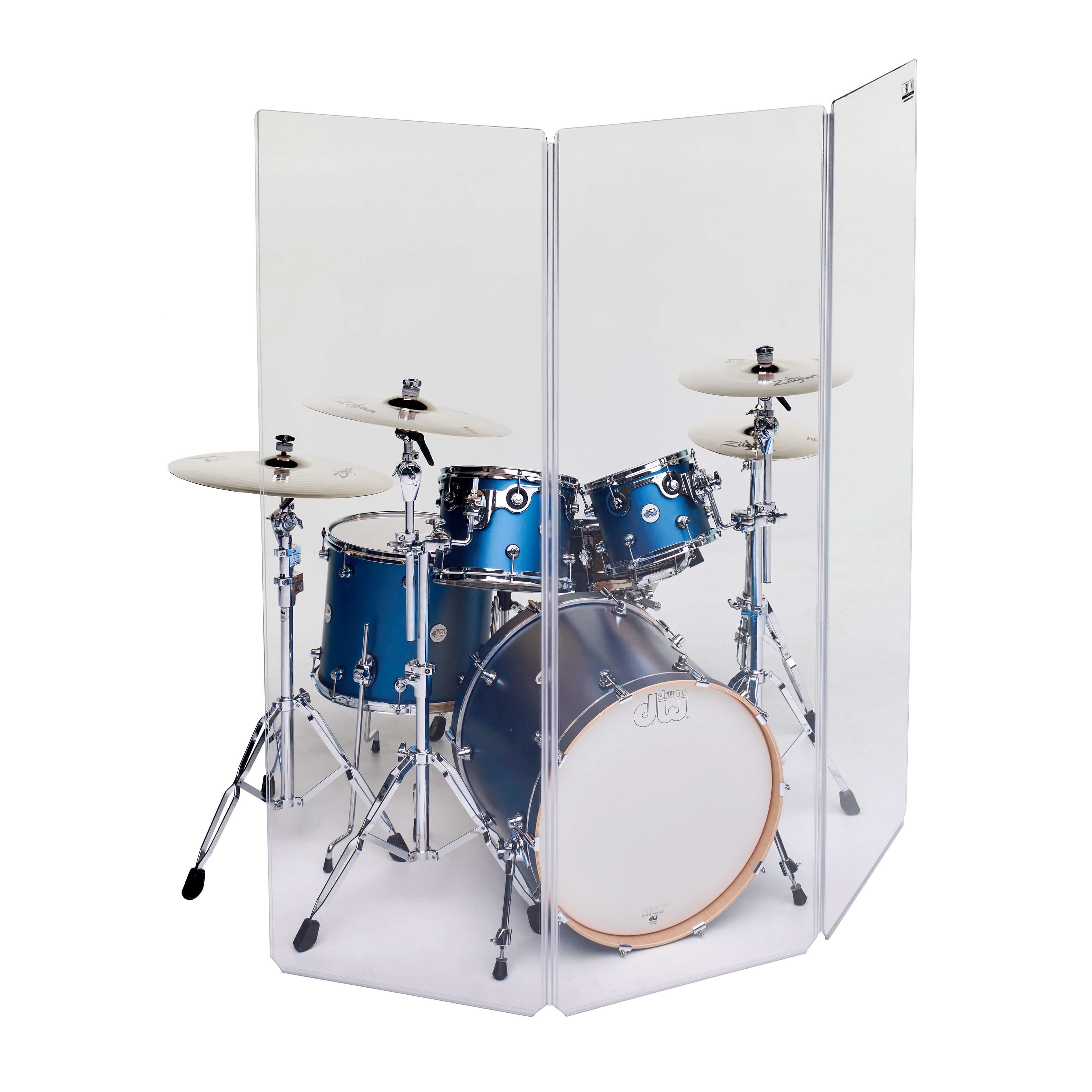 ClearSonic A2478x3 Drum Shield - Sound Isolation System, angle