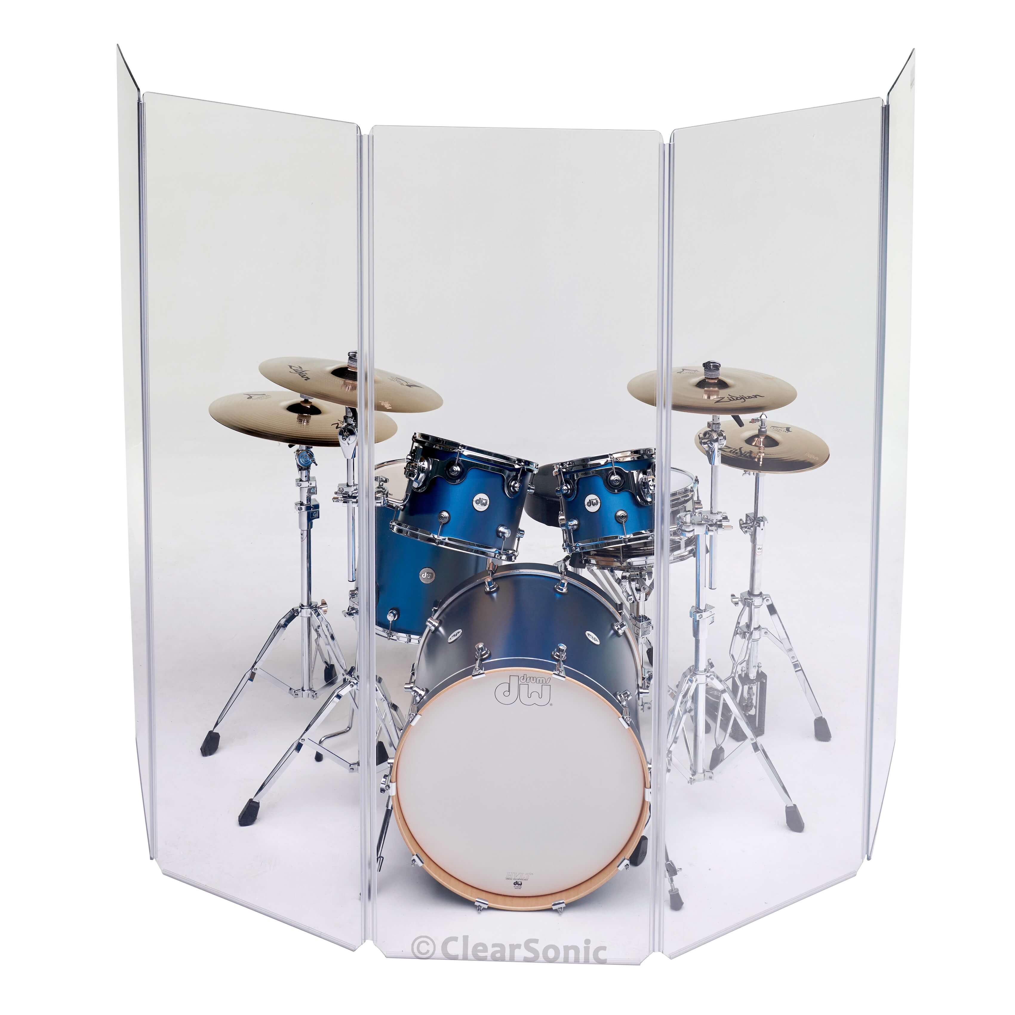 ClearSonic A2478x5 Drum Shield - Sound Isolation System, front
