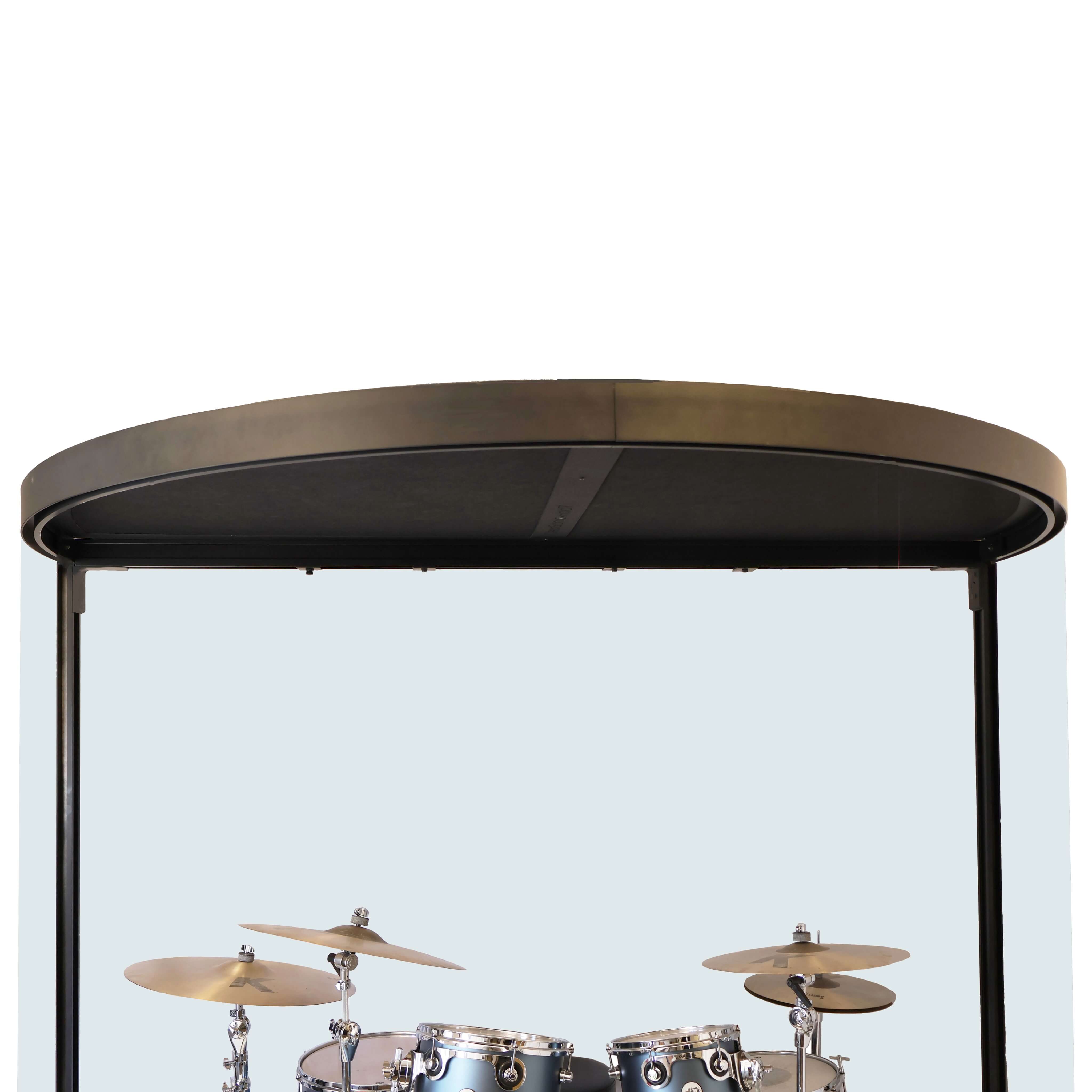 ClearSonic Curved Seamless Drum Shield with Halo sound absorbing lid