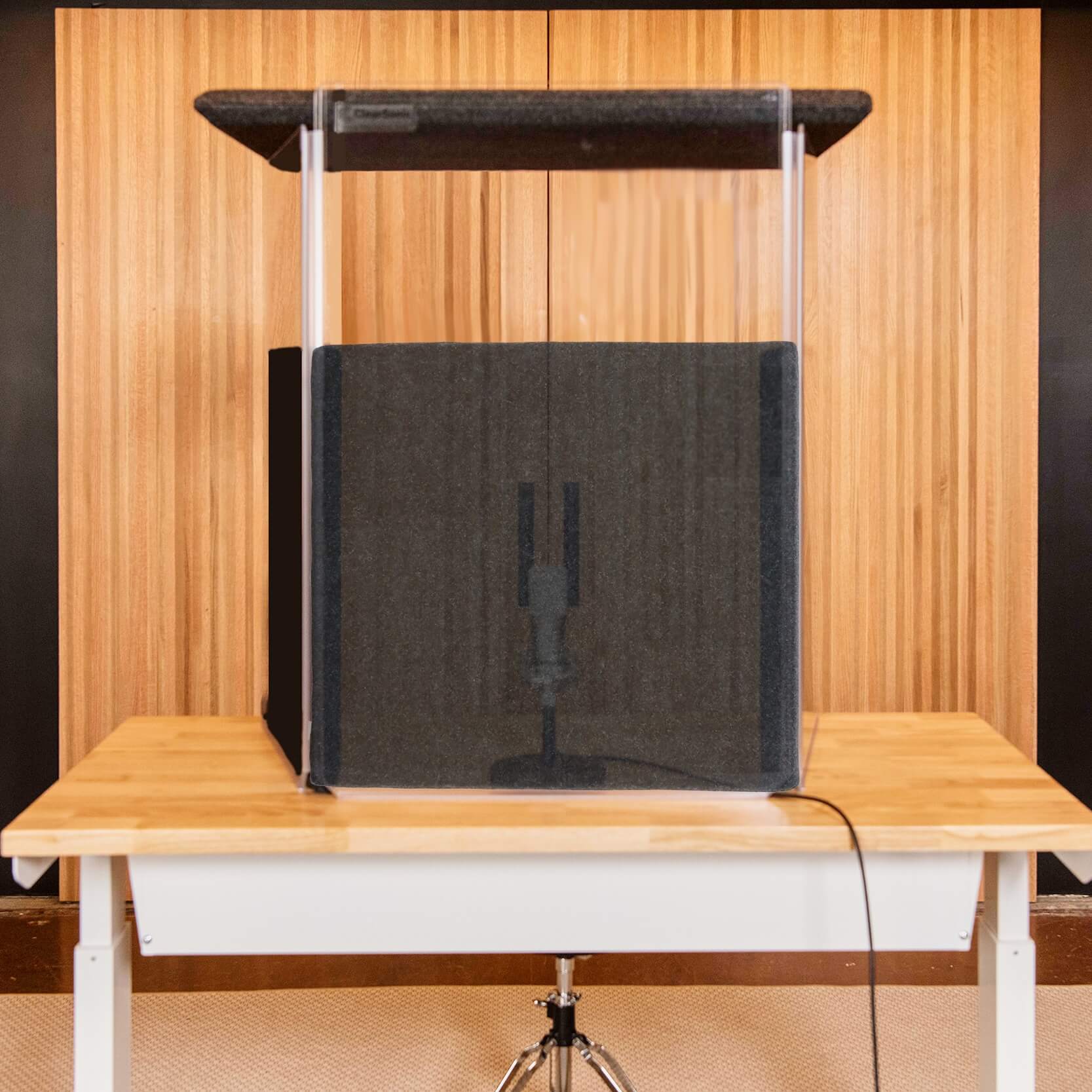 ClearSonic IPT - IsoPac T Table-top Vocal Isolation Booth Package, transparent front