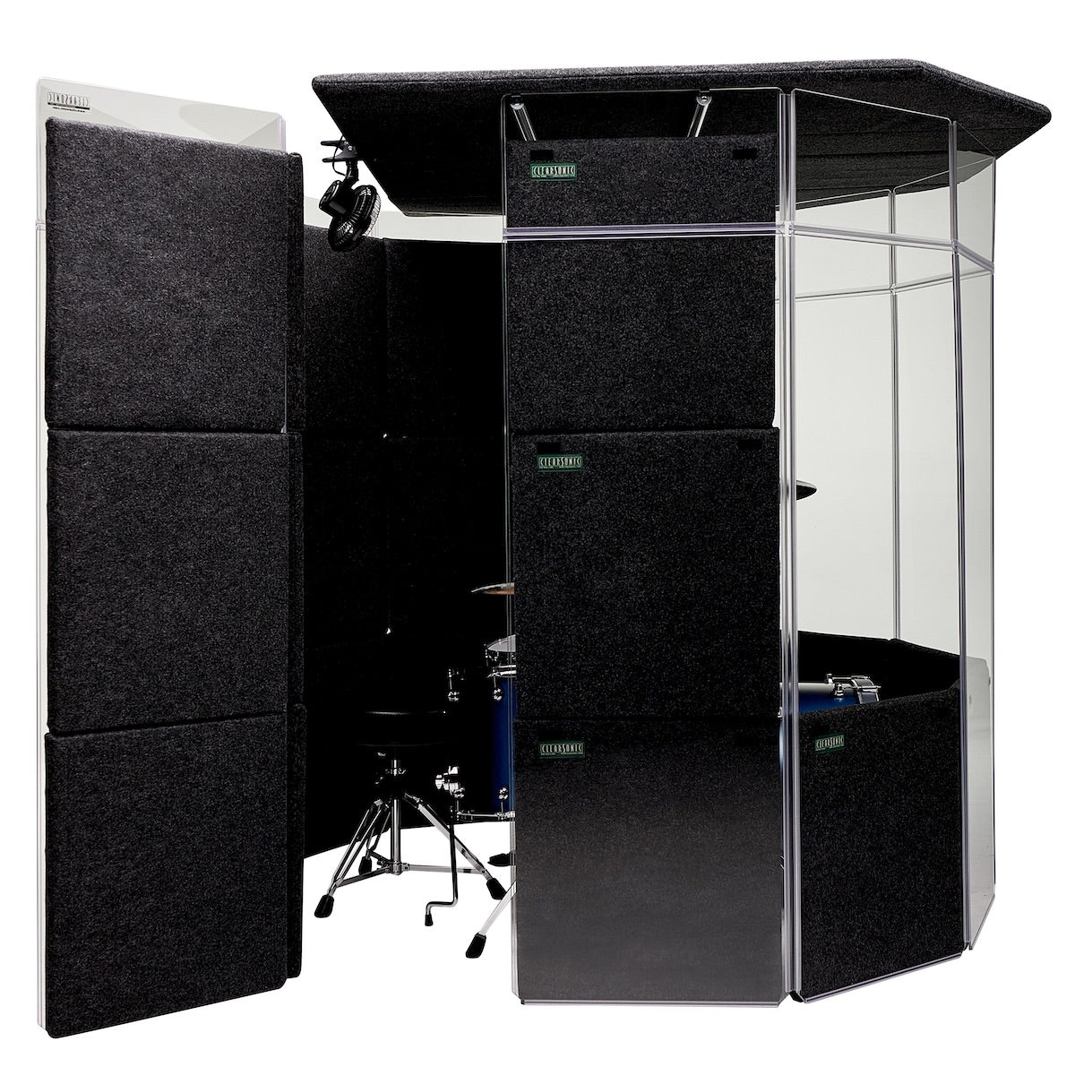 ClearSonic MMP - MiniMegaPac Drum Isolation Booth Package, open door