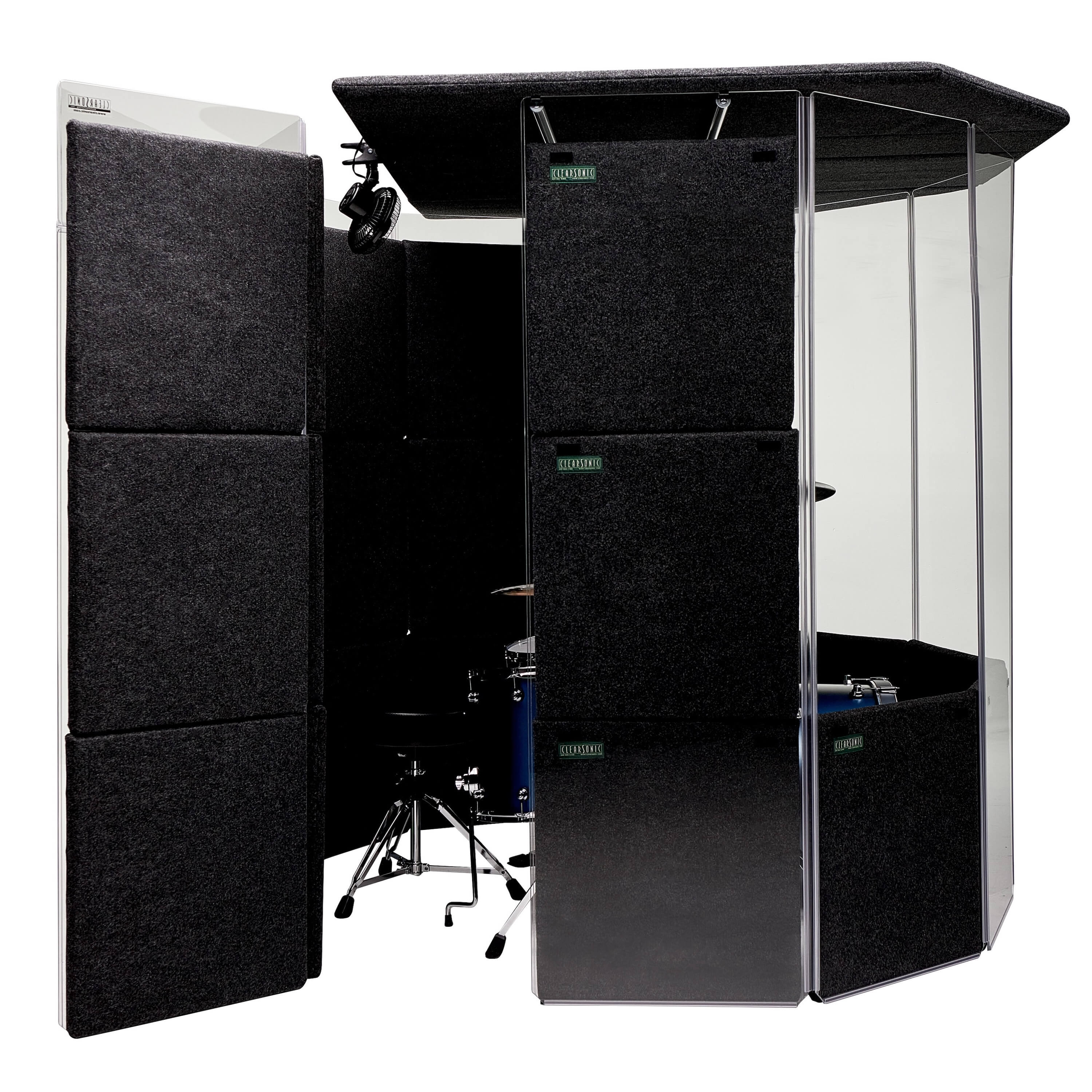 ClearSonic MMP78 - MiniMegaPac78 Drum Isolation Booth Package, open