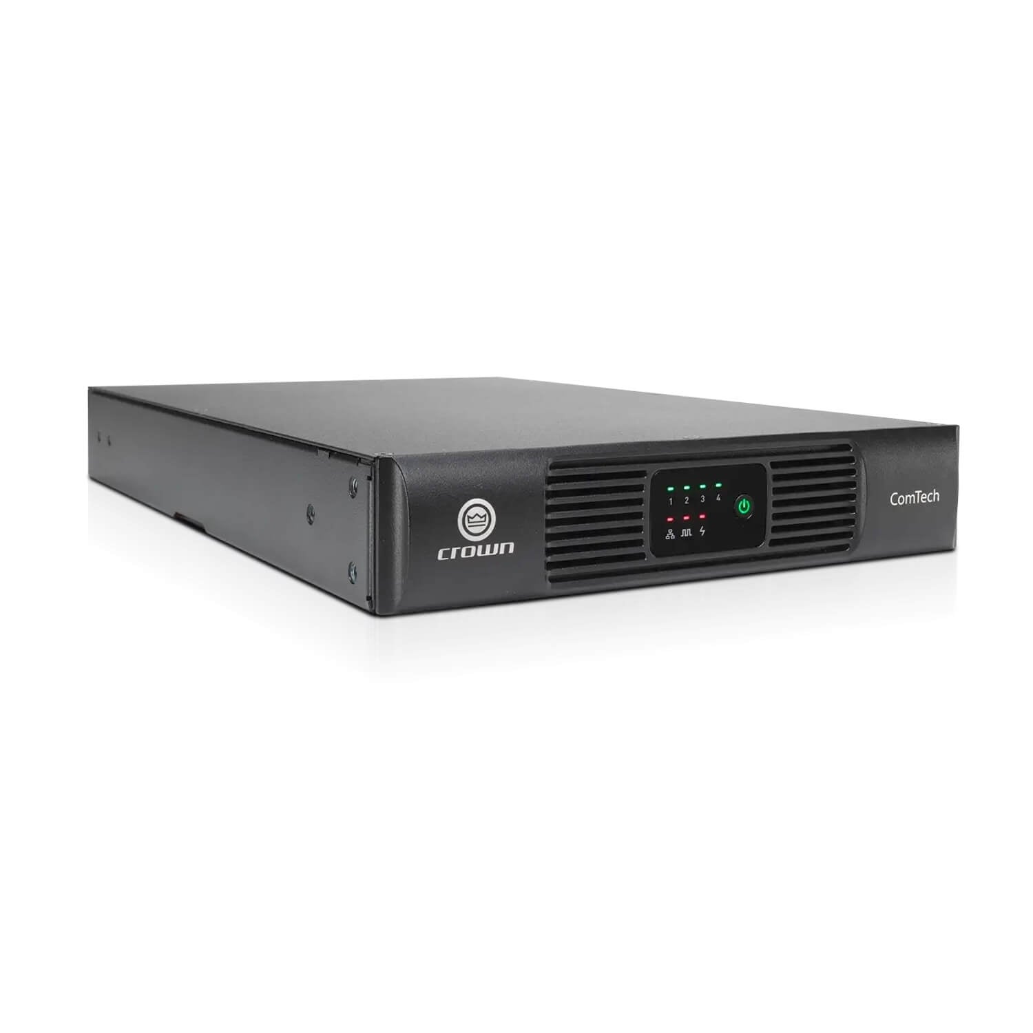 Crown CTD-4125 - ComTech D Series Compact 4-ch Power Sharing Amplifier with DSP and Dante, angle