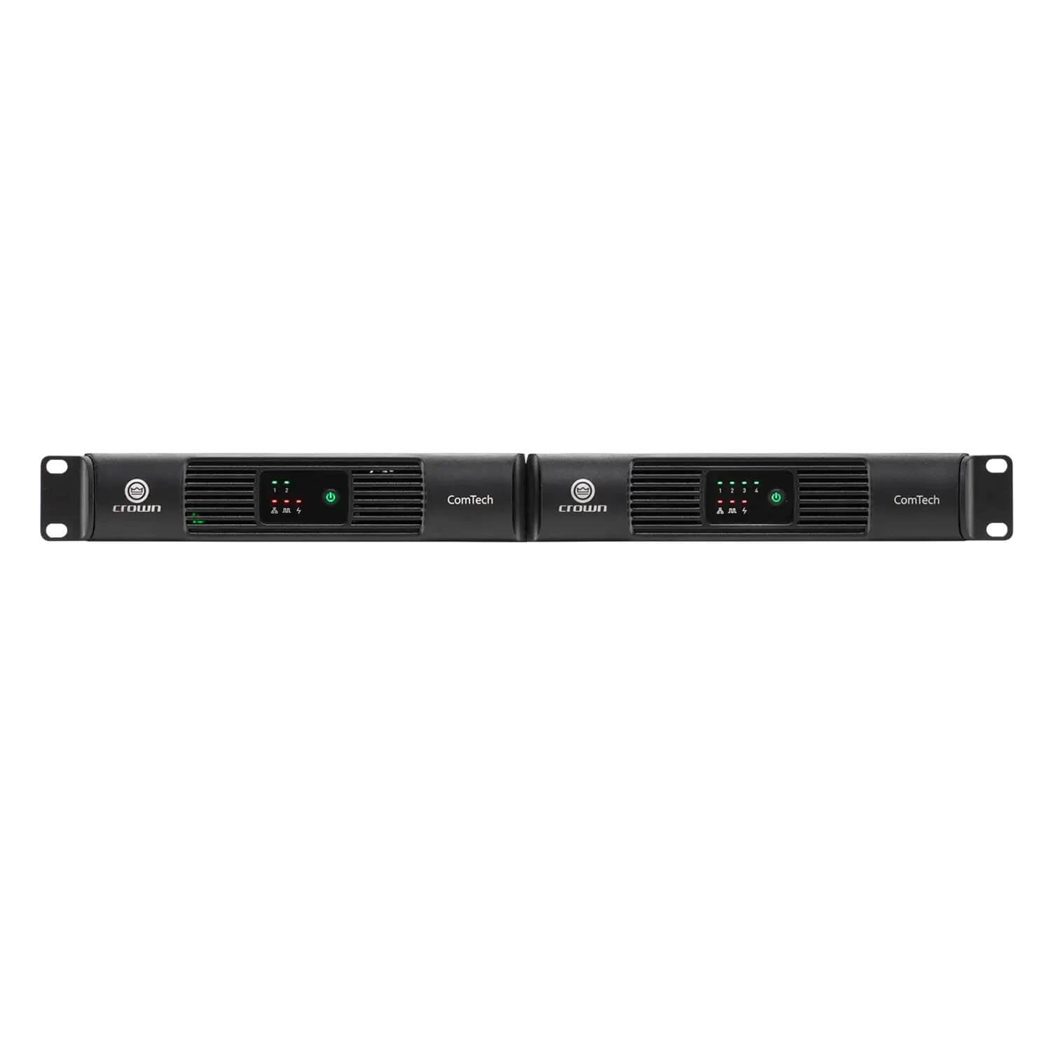 Crown CTD-4125 - ComTech D Series Compact 4-ch Power Sharing Amplifier with DSP and Dante, 1U double racked