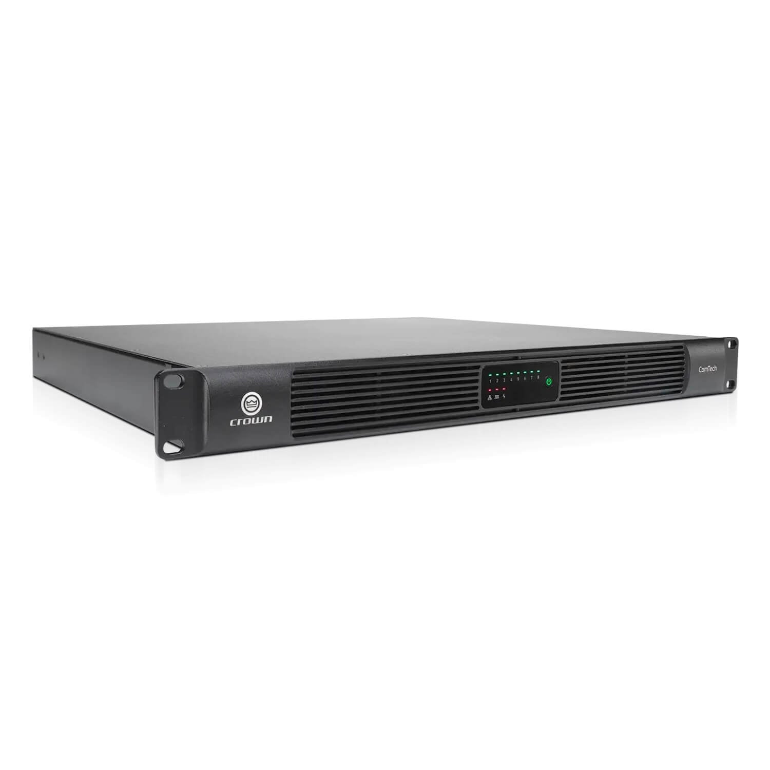 Crown CTD-8125 - ComTech D Series Compact 8-ch Power Sharing Amplifier with DSP and Dante, angle