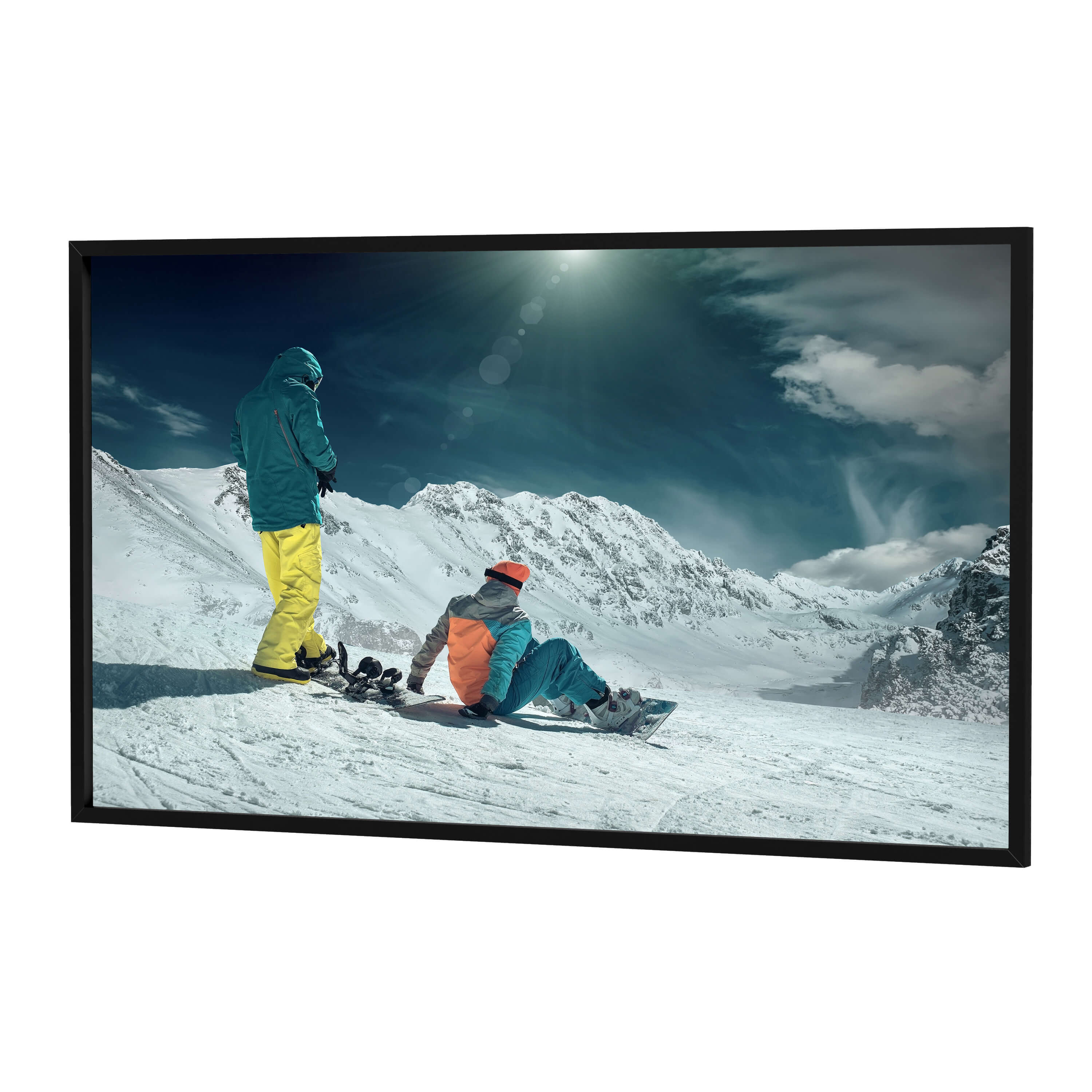 Da-Lite Da-Snap - Fixed Frame Projection Screen, shown with projected image