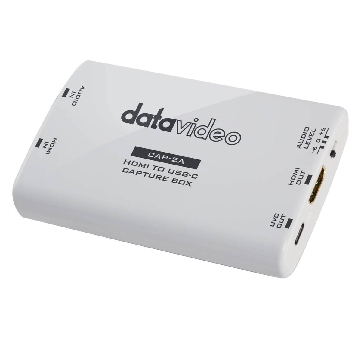 Datavideo CAP-2A - HDMI to USB-C Capture Box, angled