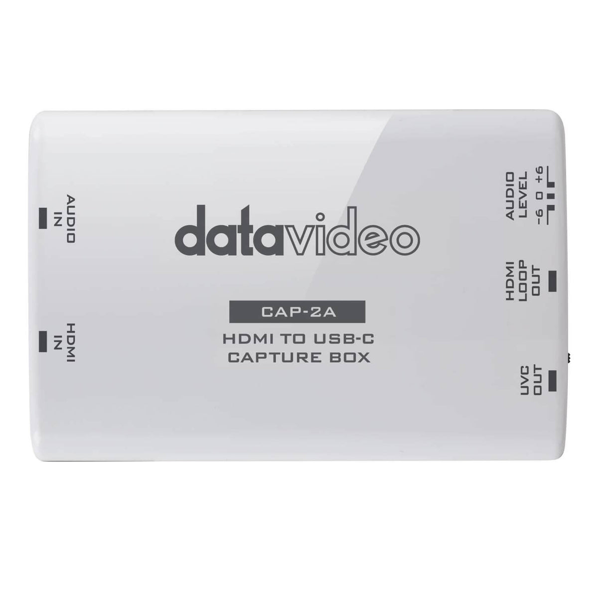 Datavideo CAP-2A - HDMI to USB-C Capture Box, top