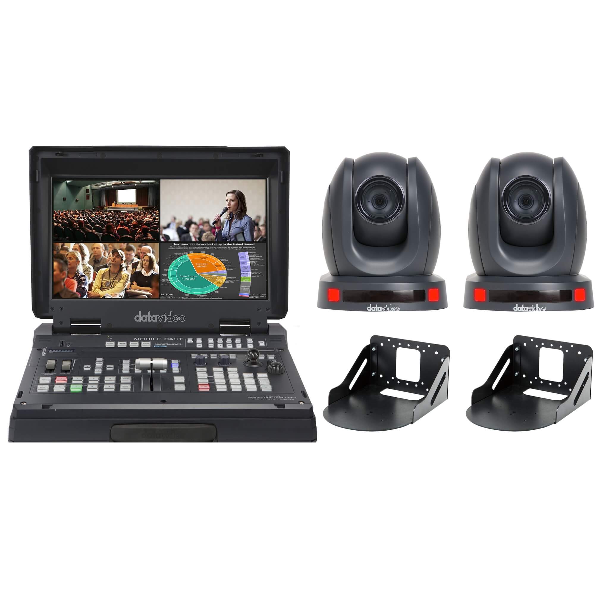 DataVideo EZ Stream Package C - Single Operator Kit with HDBaseT, black