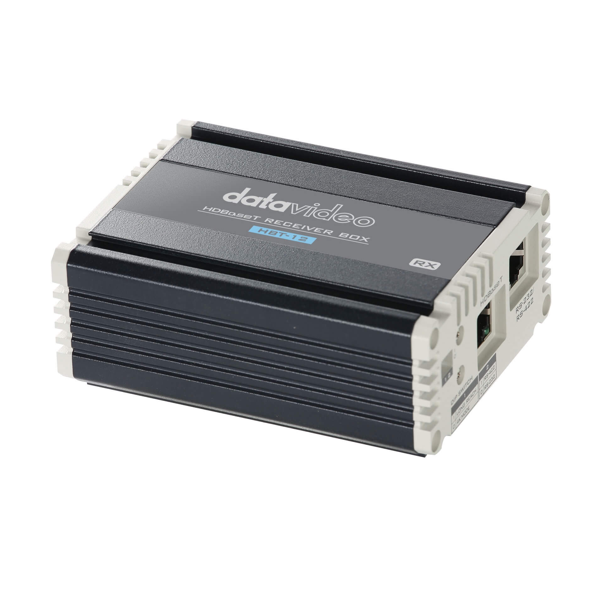 DataVideo HBT-12 - 4K30 HDBaseT Receiver Box, angle