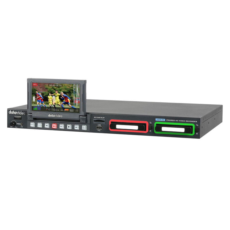 DataVideo HDR-90 - ProRes 4K Video Recorder, angle