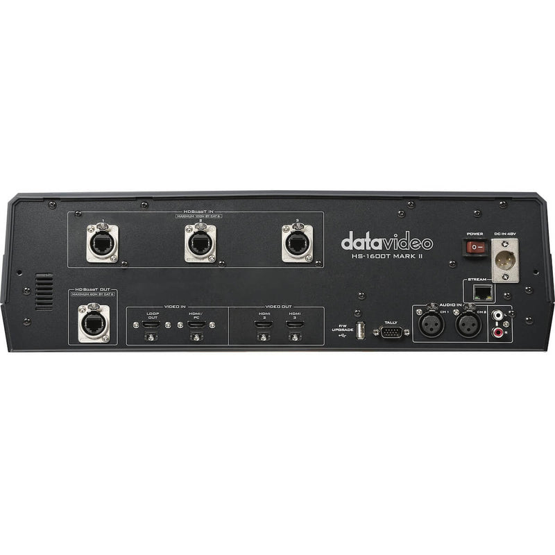 DataVideo HS-1600T MARK II - 4-ch HD HDBaseT Portable Video Streaming Studio, rear