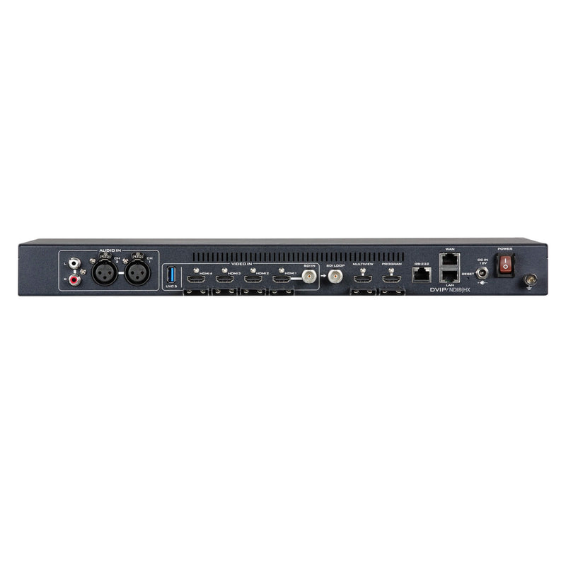 DataVideo iCast 10NDI - 5-Channel 1080p All-in-One Streaming Switcher, rear