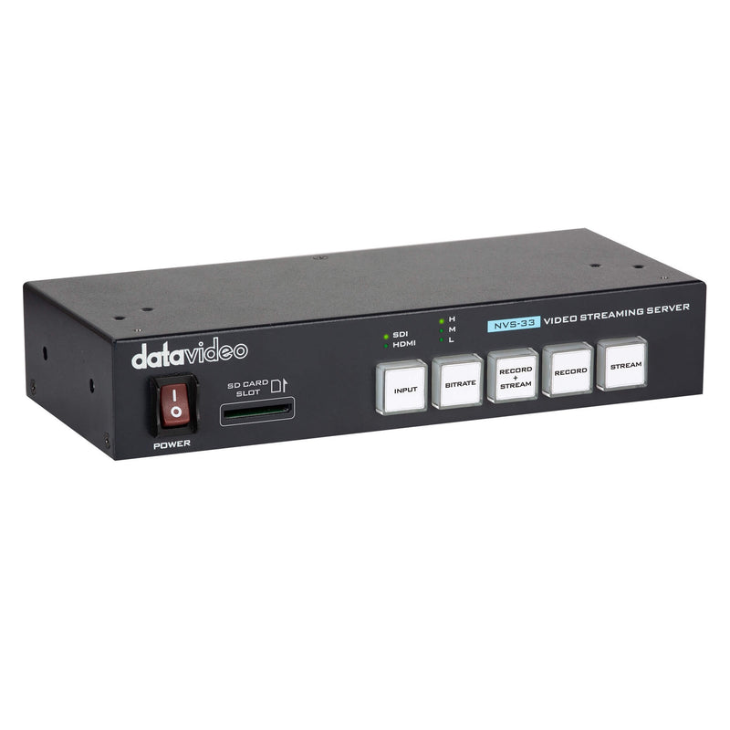 DataVideo NVS-33 - H.264 Video Streaming Encoder and MP4 Recorder, right angle