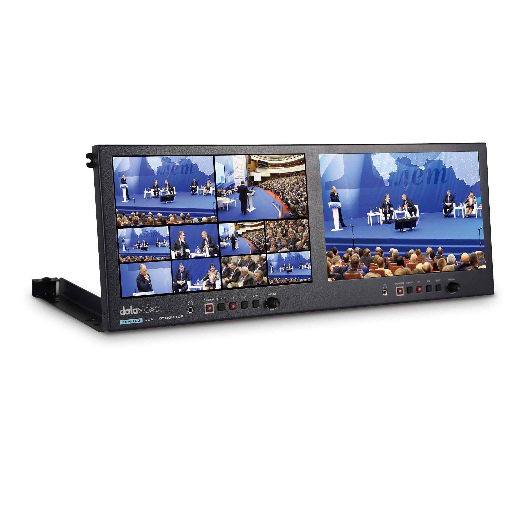 DataVideo TLM-102 - Dual 10-inch Full HD 4RU Rack Mount Monitor
