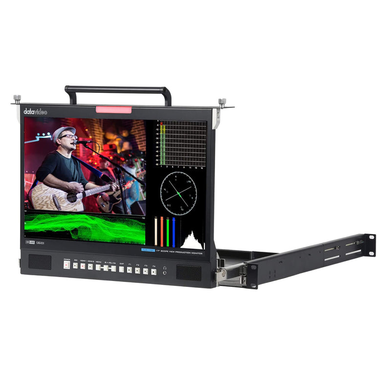 DataVideo TLM-170KM - 17-inch 4K UHD ScopeView Production Monitor, angle