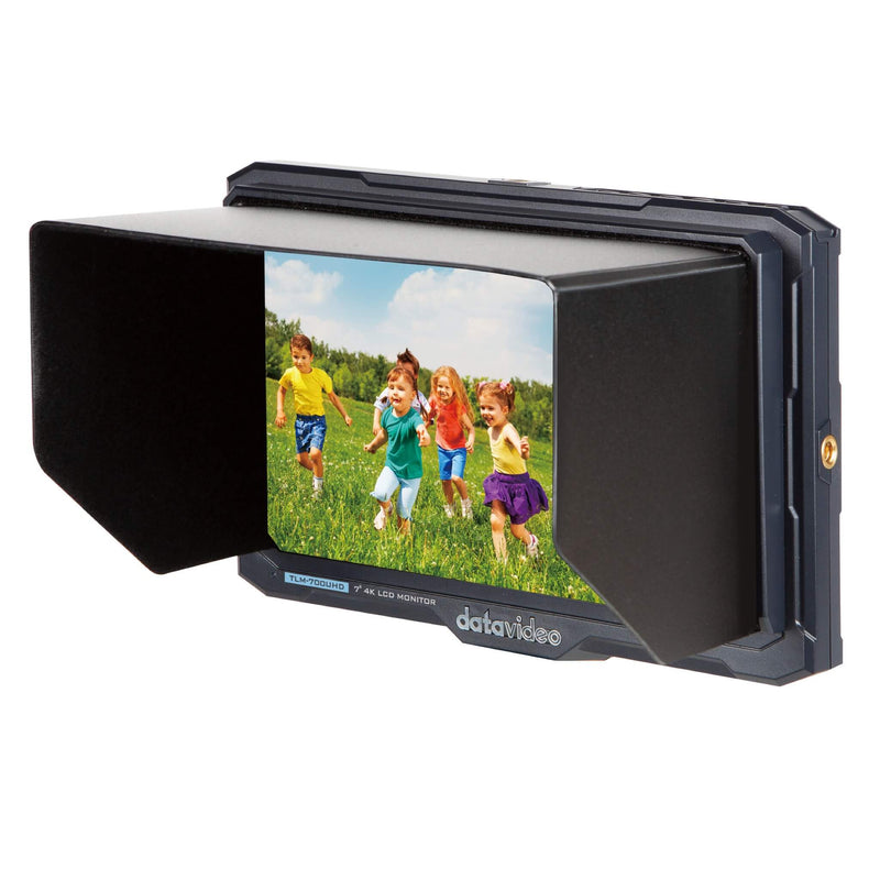 DataVideo TLM-700UHD - 7-inch 4K LCD Monitor, hood