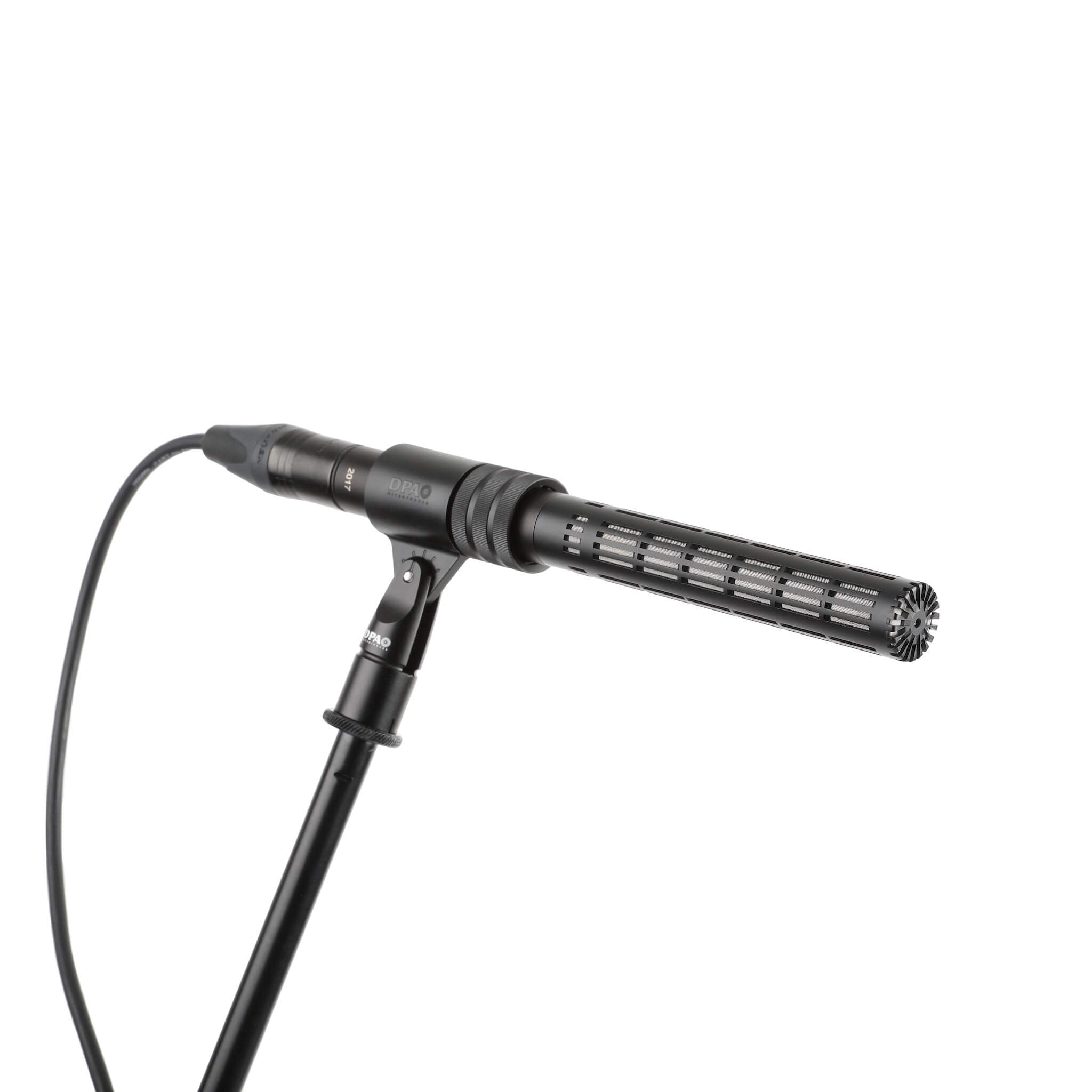 DPA 2017 Supercardioid Shotgun Microphone, on stand