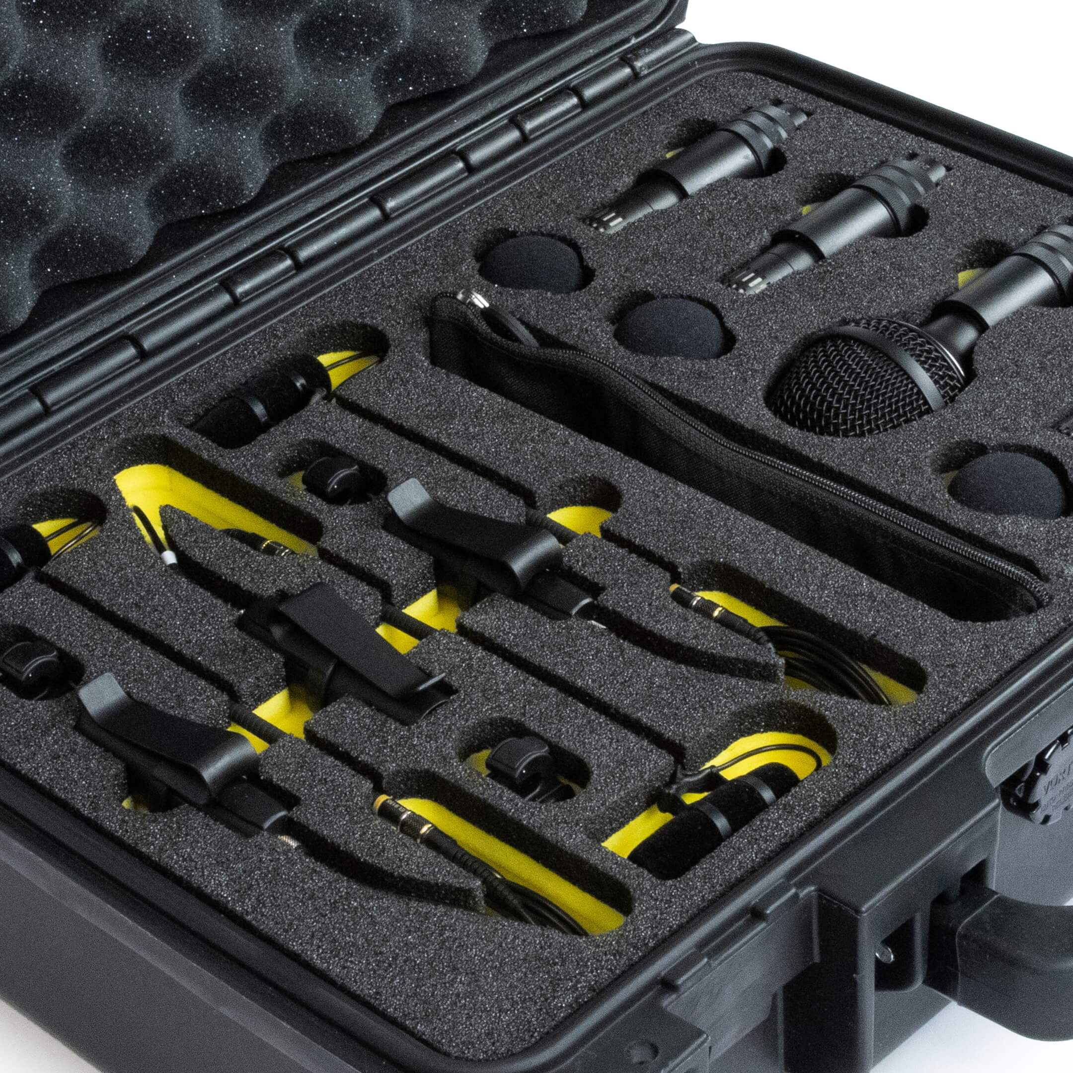 DPA DDK4002 Drum Microphone Kit, 7-piece Percussion Mic Bundle, close-up