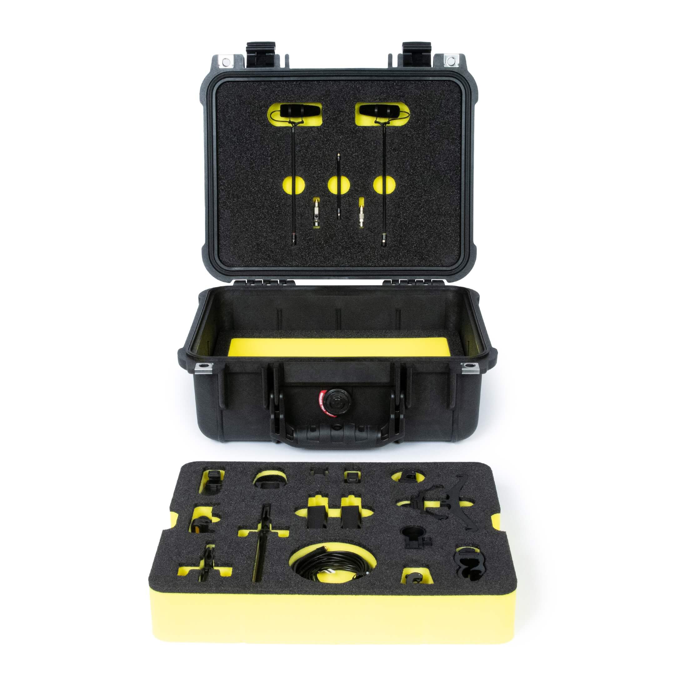 DPA DIN4099 Instrument Microphone Kit - front case open layers