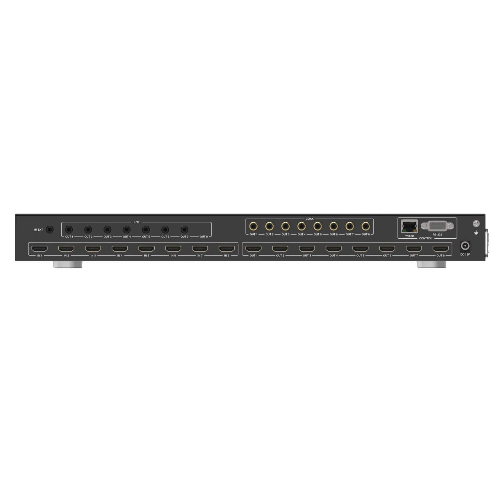 DVDO Matrix-88 - 4K 8x8 HDMI Matrix Switcher with Audio Outputs, rear